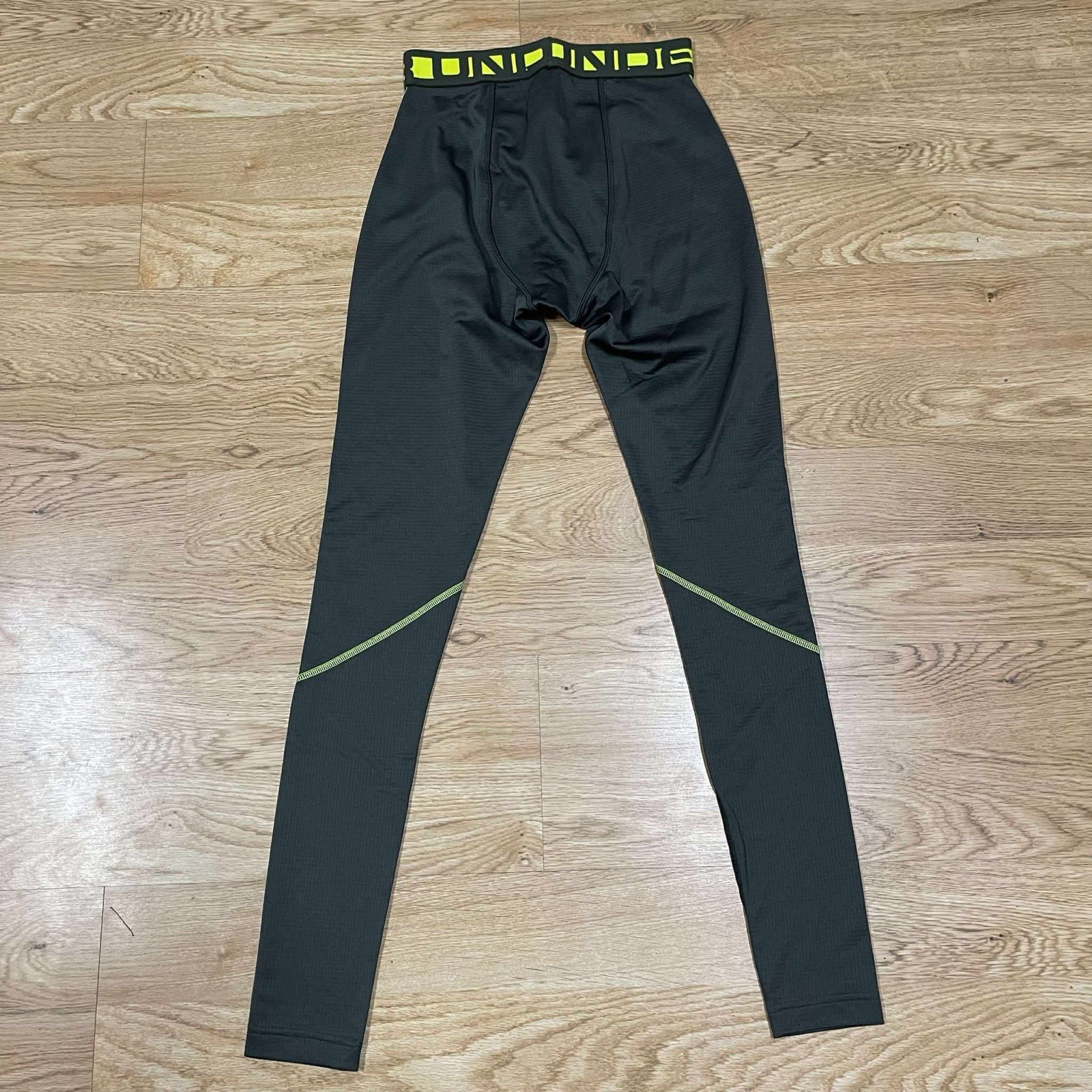 Under Armour Combine Training Compression Leggings Black Hyper Green Size S