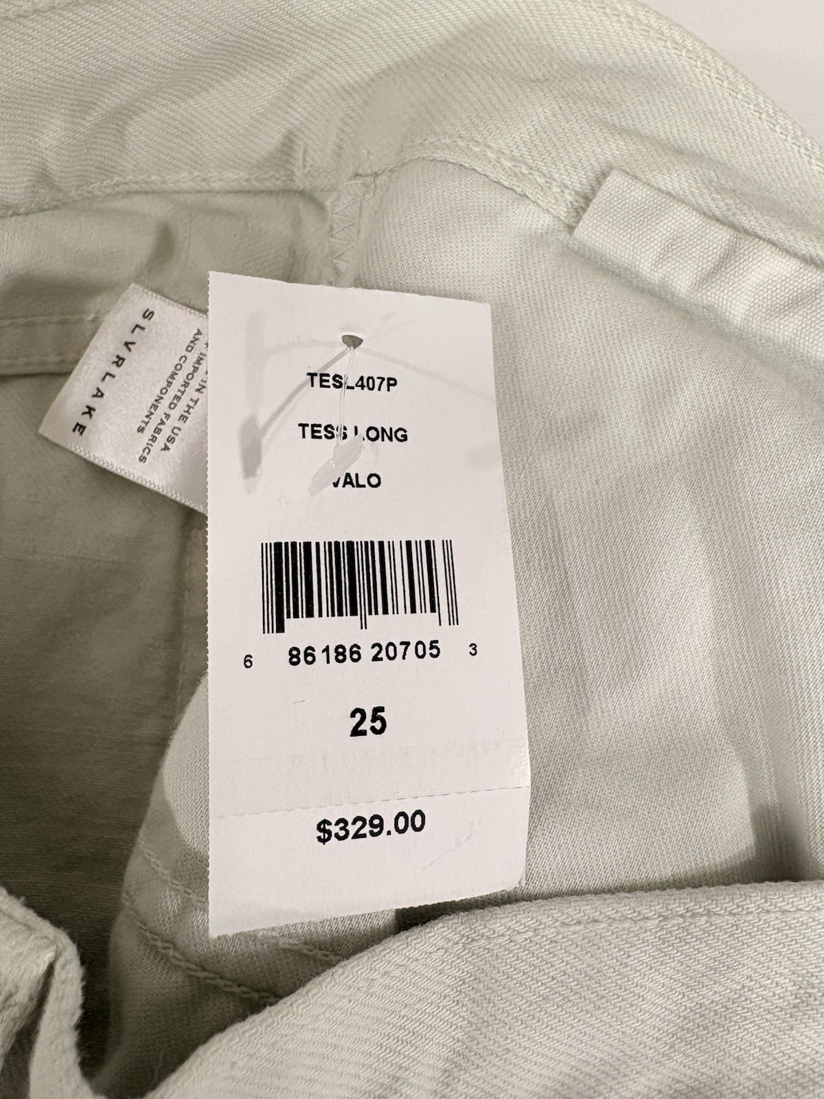 SLVRLAKE Tess Straight-Leg Jeans Size 25 Vintage Aloe NWT