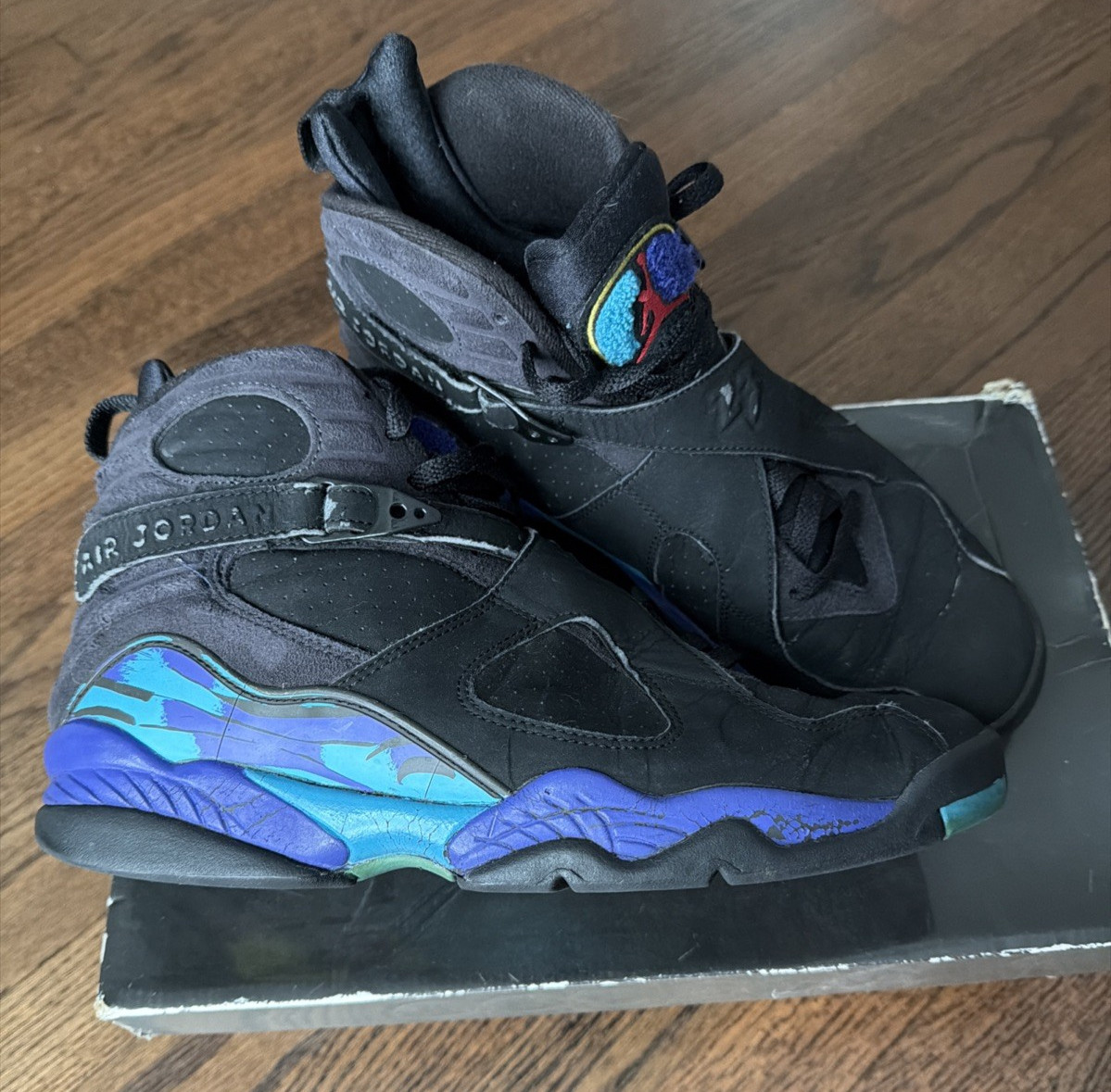 Air Jordan 8 Retro Aqua 2007 305381-041 with Original Box Mens Size 11 US