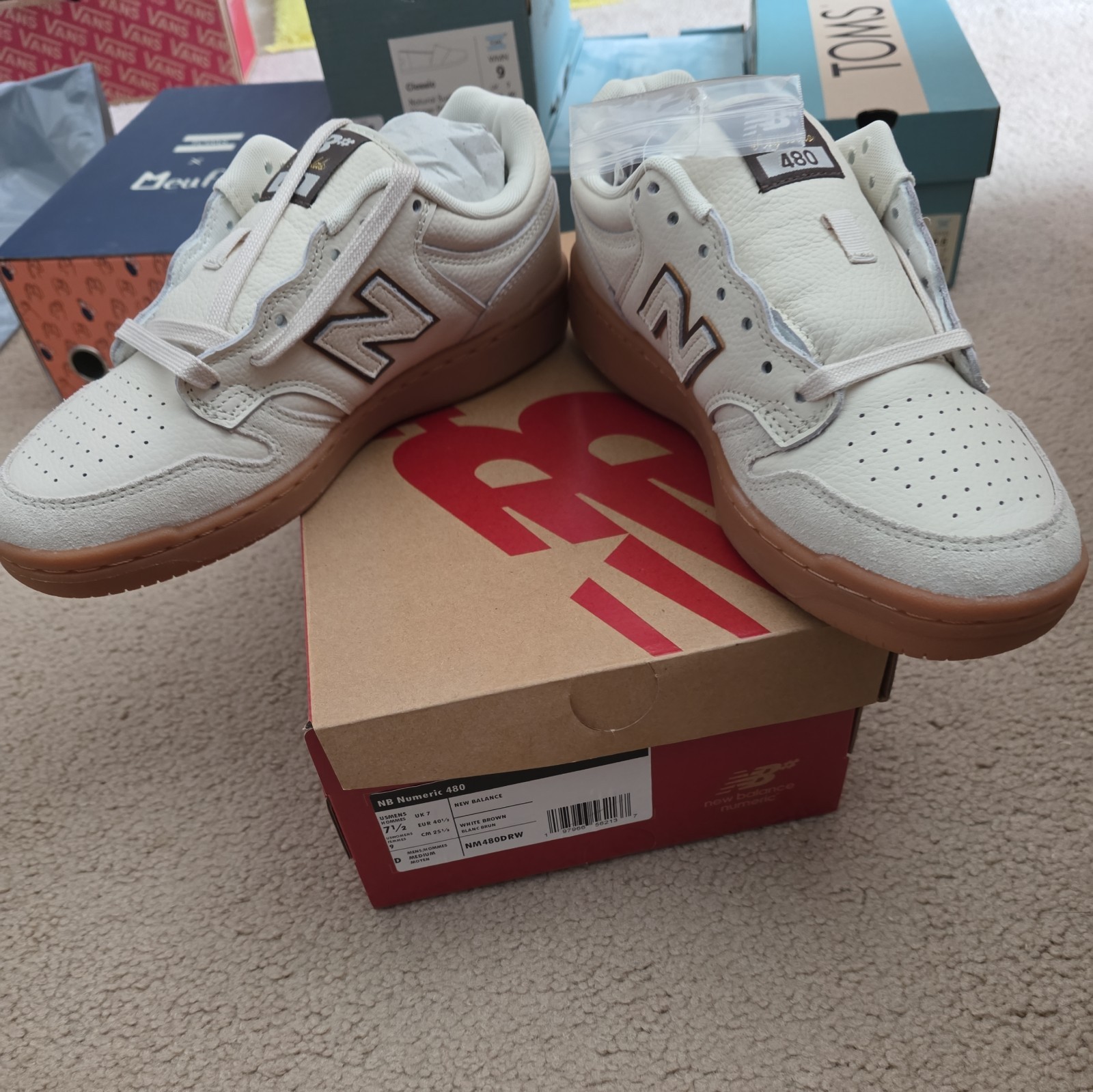 New Balance Numeric 480 Andrew Reynolds | Mens Size 7.5 | Sea Salt Gum Brown 🔥