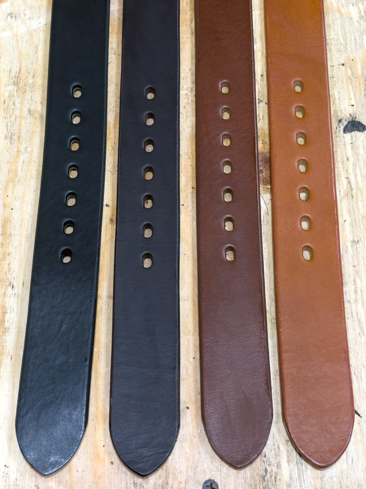 Handmade 1.5” Hermann Oak English Bridle Leather Belt – Full Grain USA Made