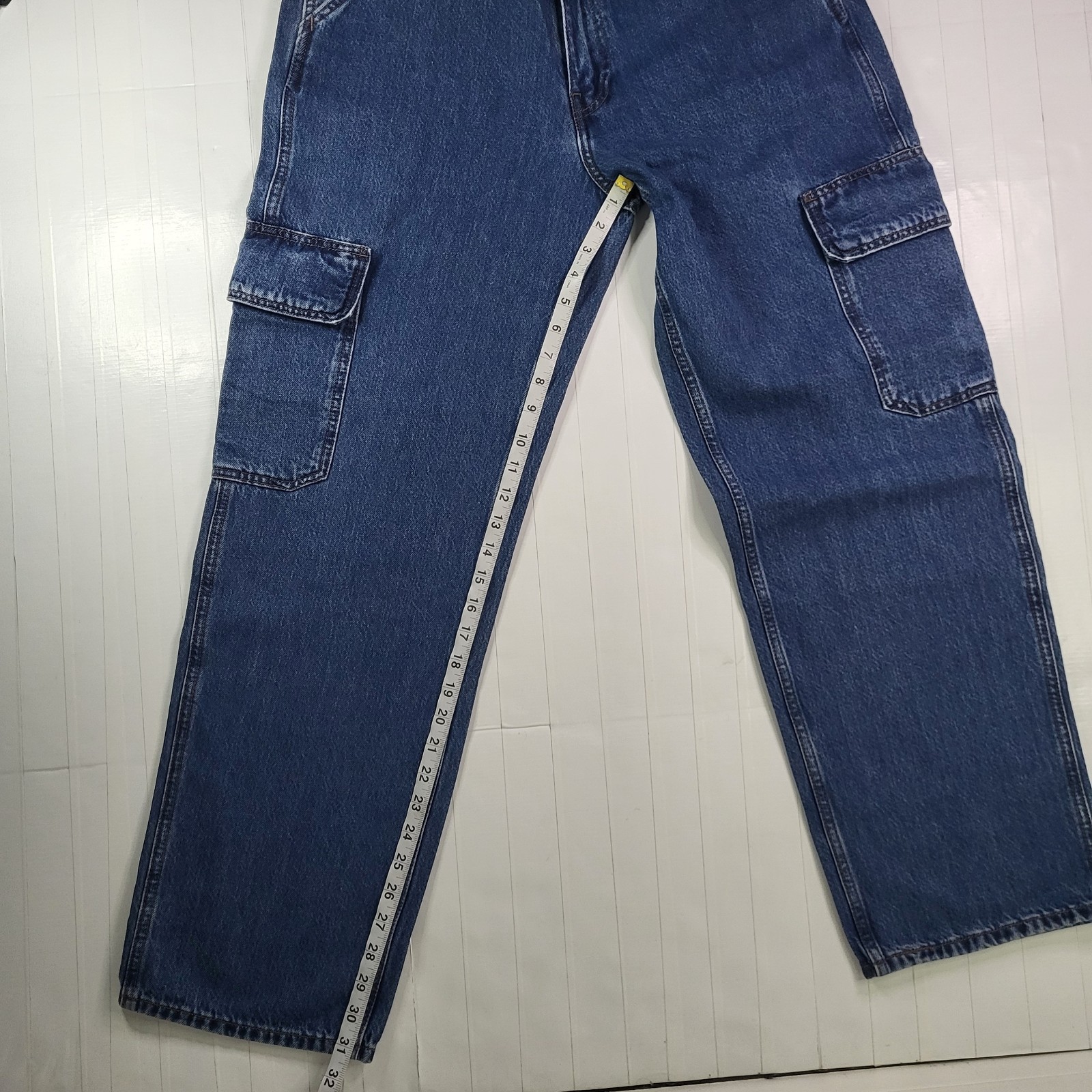 Levis Premium 568 Cargo Jeans 34×32 Men’s Loose Straight Blue New With Tags