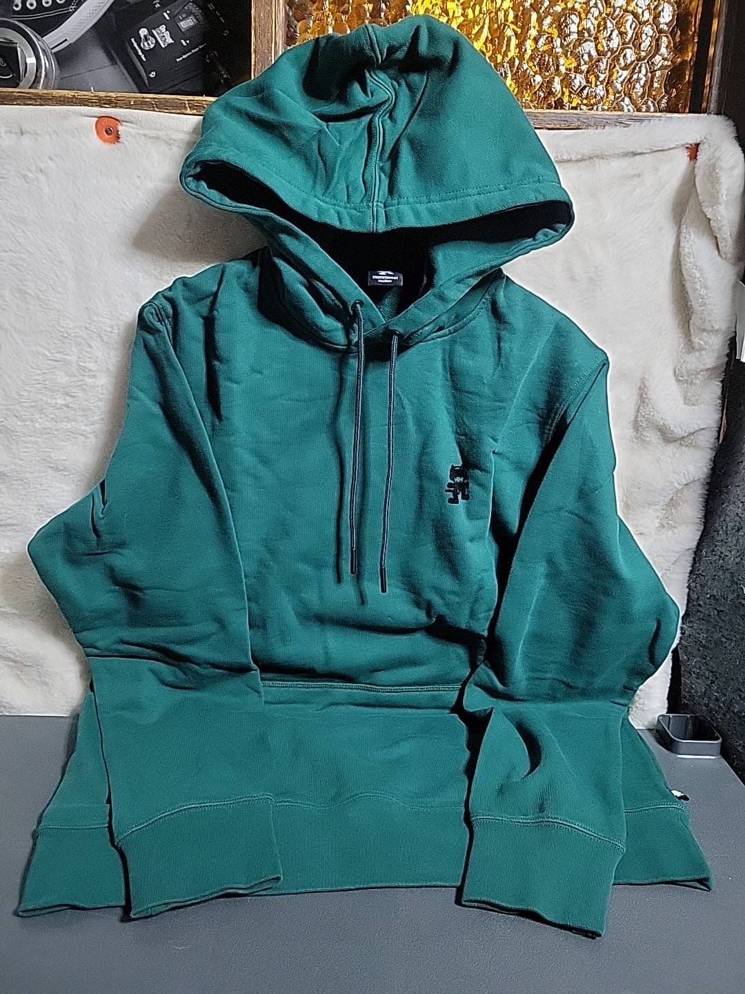 Monstercat Green Pull Over Drawstring Hoodie Size Medium Brand New