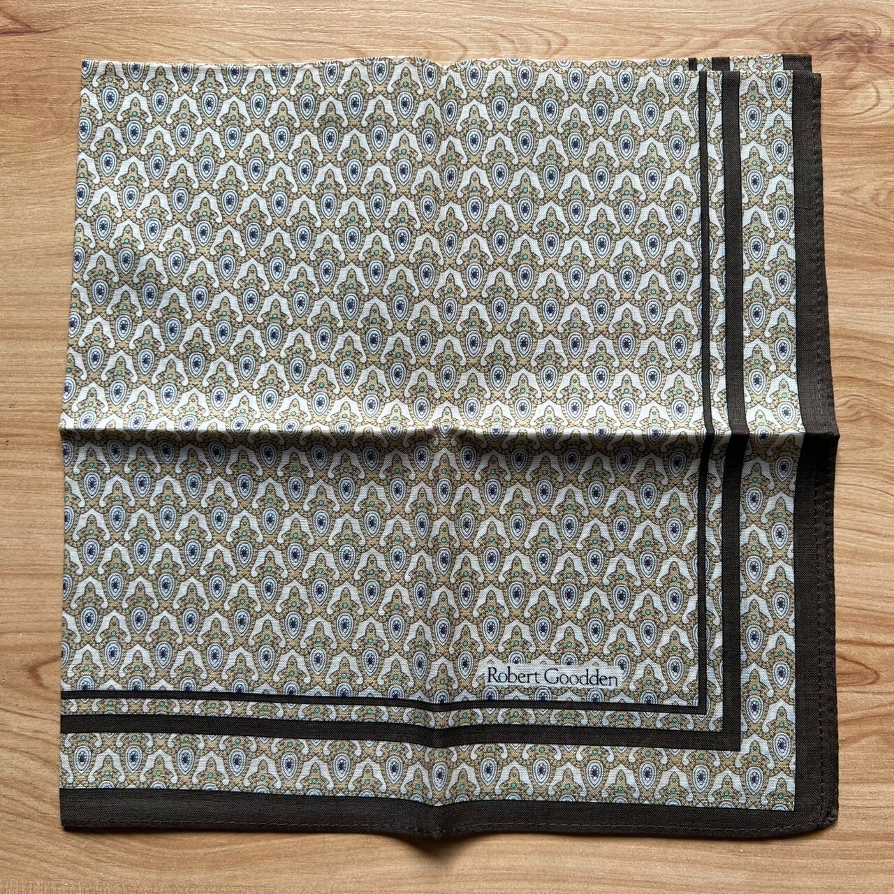 VINTAGE HANDKERCHIEF MEN’S SOLID PATTERNED POCKET SQUARE COTTON 18″ B0285