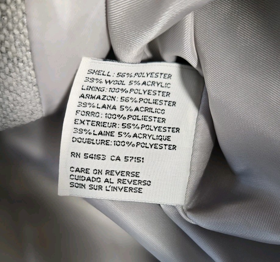 Kenneth Cole Trench Cream Belted Mid Length Classic Coat NWOT Size L