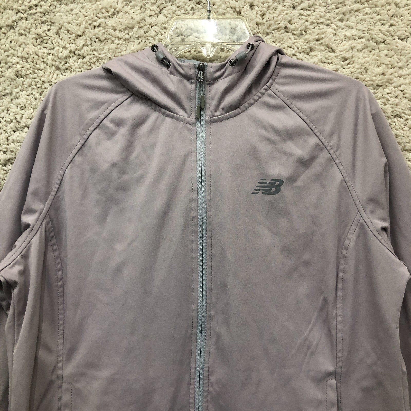 New Balance Jacket Extra Large Adult Pink Windbreaker Hooded Full Zip Womens XL