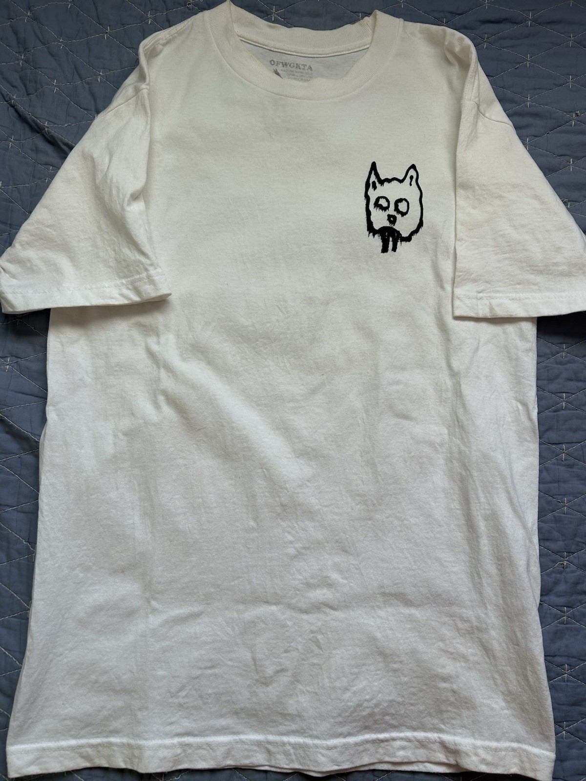 Odd Future OFWGKTA Cat Sketch Tshirt Size M Golf Wang Y2K Tyler The Creator