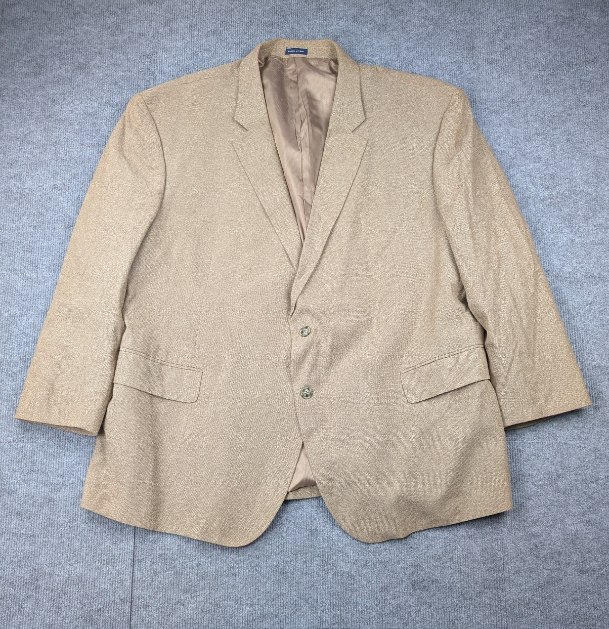 Stafford Linen Blazer Mens 54R Big Brown Sports Coat Minimal Classic Preppy