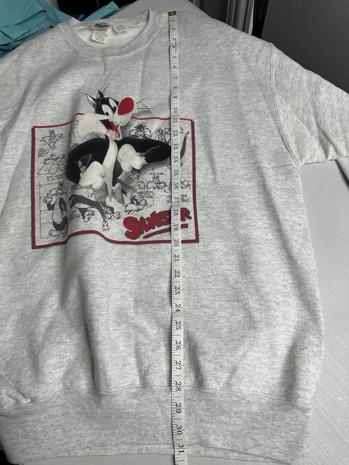Vintage New Sylvester Sweatshirt Mens XL/XXL Crewneck Pullover Looney Tunes Cat