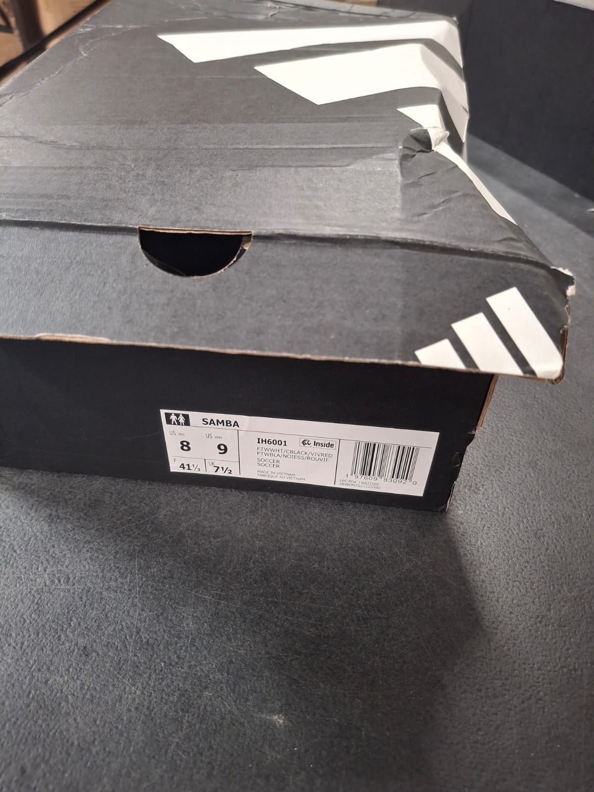 ADS-3 /Samba white shoes, WHITE, NEW/DAMAGED BOX, Size 8 US men- 9 US Women.