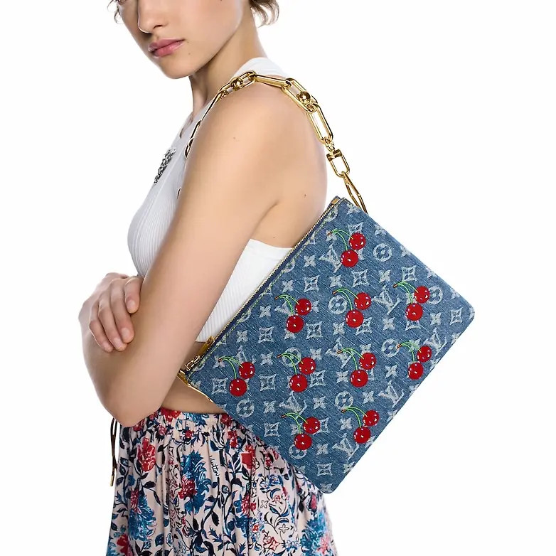 LOUIS VUITTON xTakashi Murakami Coussin Shoulder Bag Women’s 10.2×4.7×7.8 in