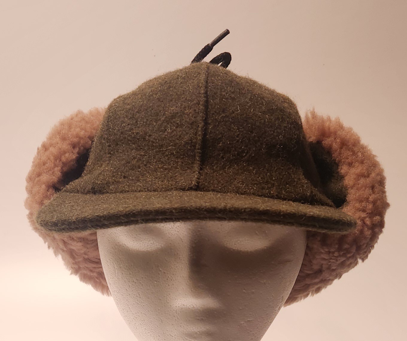 Filson Double Mackinaw Wool Cap Forest Green Shearling Ear Flaps As Pictured