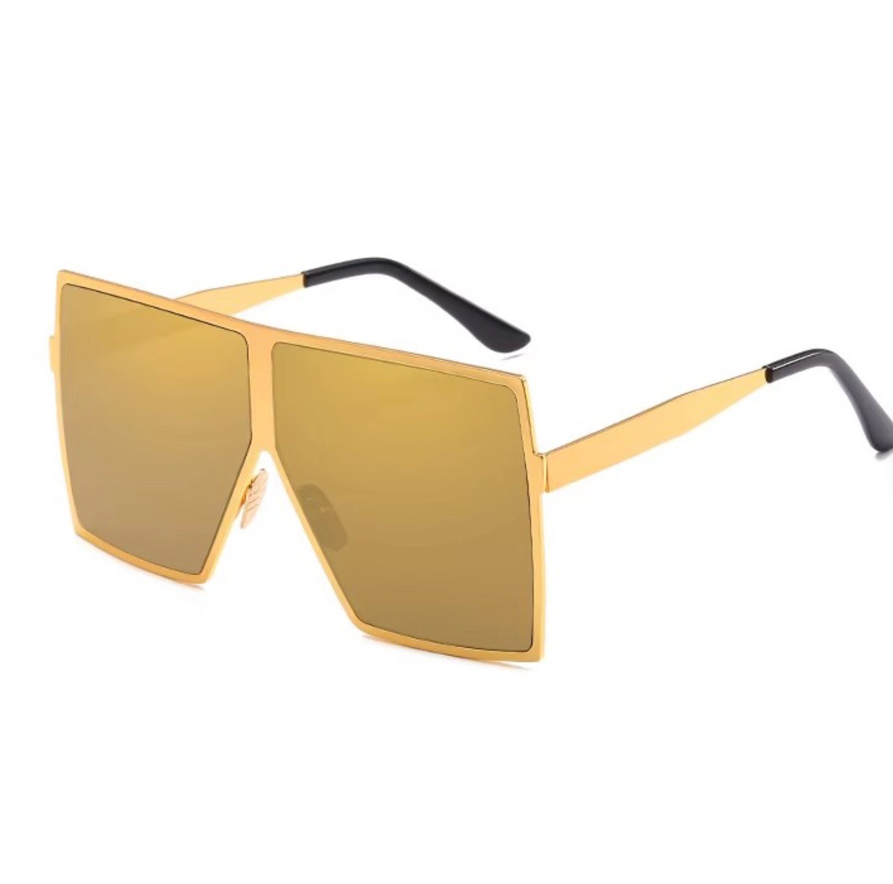 Sunglasses Flat Top Huge Big Oversized XXL Square Women “Lauren” Mirror SHADES