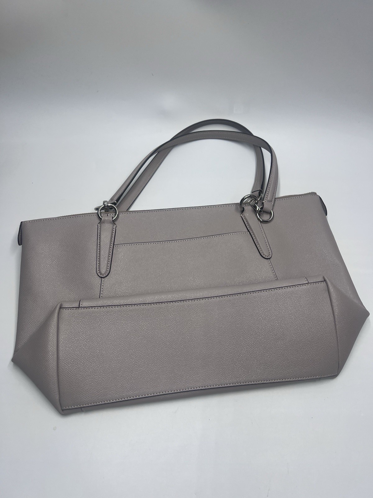 COACH Ava Tote Crossgrain Leather Handbag Gray F57526 Great Condition