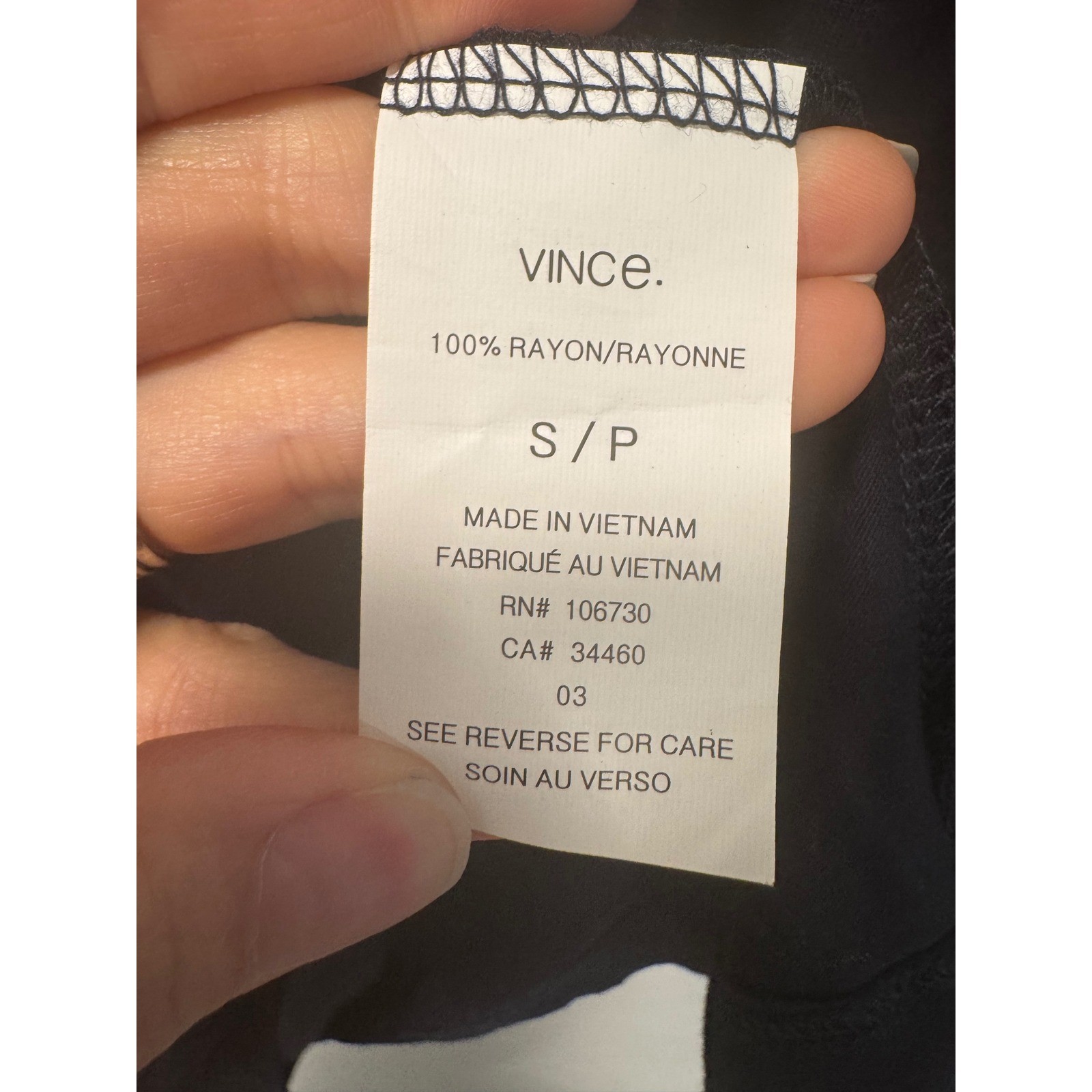 Vince Women’s Navy Blue Dolman Long Sleeve Scoop Neck Top Small