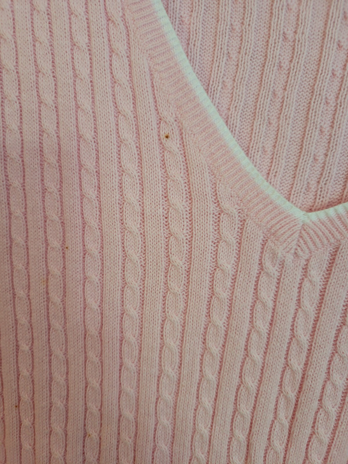 Lauren Ralph Lauren Sweater V Neck Pullover Pink Sz Medium Comfy Stretch