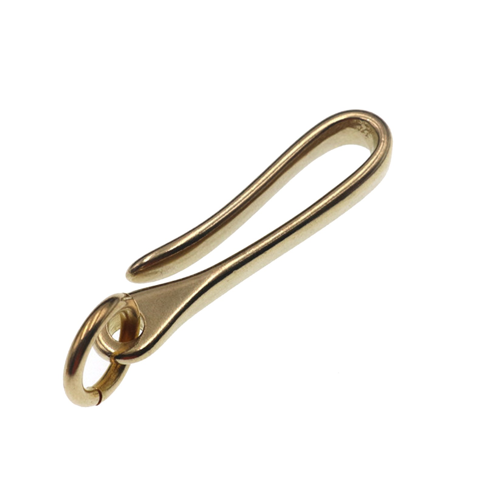 2Pc Small Retro Solid Brass KeyChain Key Ring Belt U Hook Wallet Chain Fish Hook