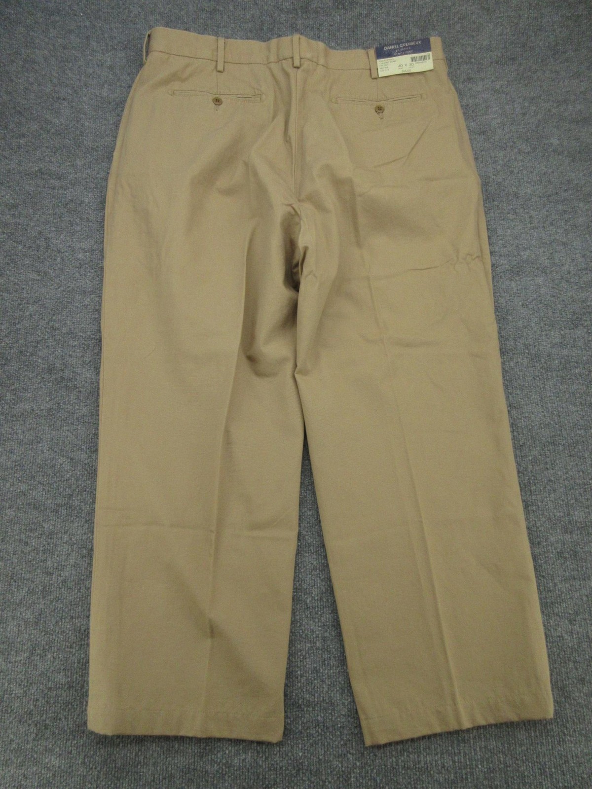 Daniel Cremieux Pants Mens 40×30 (Hem’d 40×28) Brit Khaki Vence Chino Flat Front