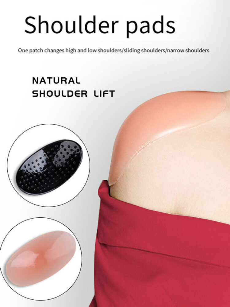 2Pairs Women Shoulder Pads Push up Soft Adhesive Silicone Shoulder Pads Anti USA