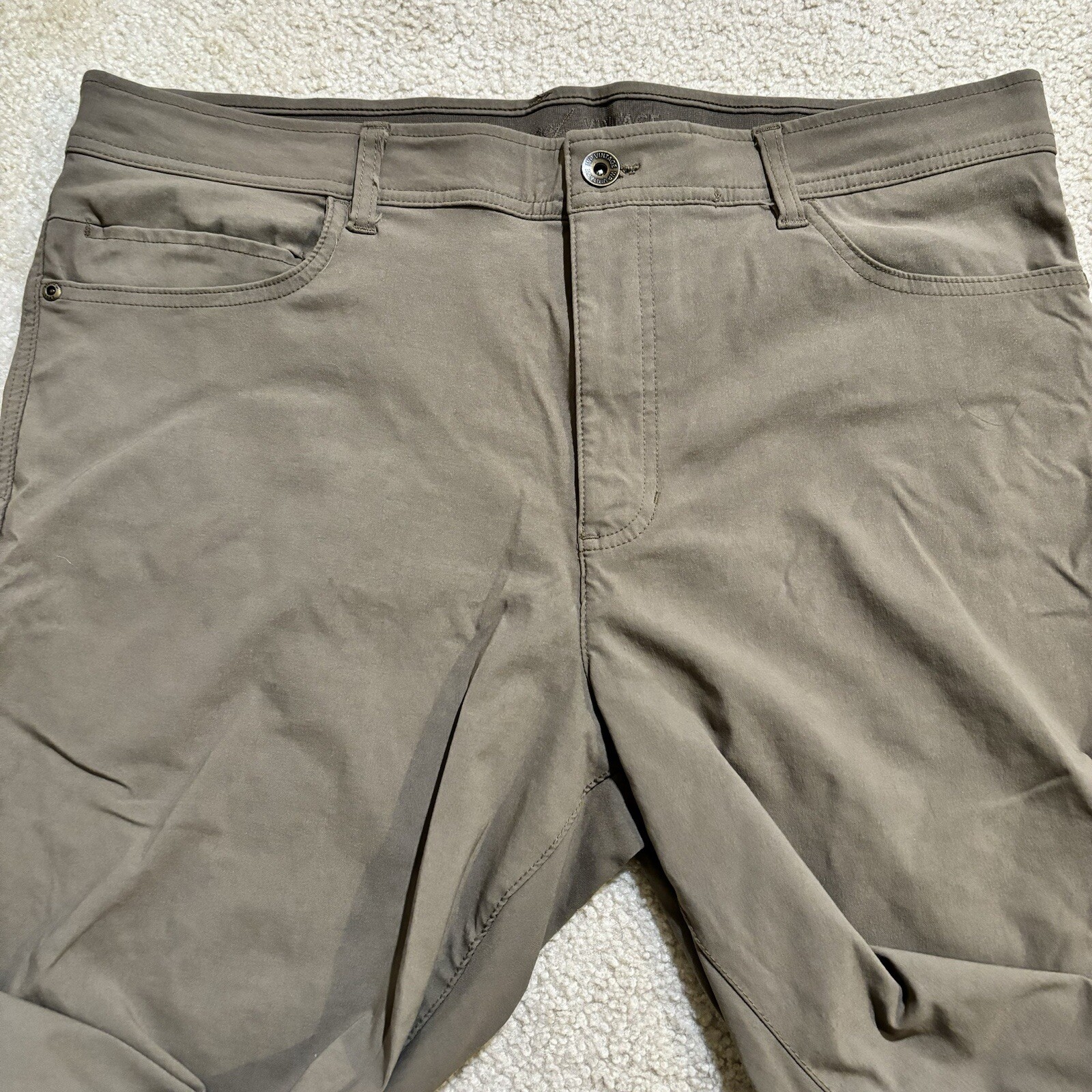Weatherproof Vintage Men’s Tech Pant 38×29 Casual Khaki Pants Travel Tan