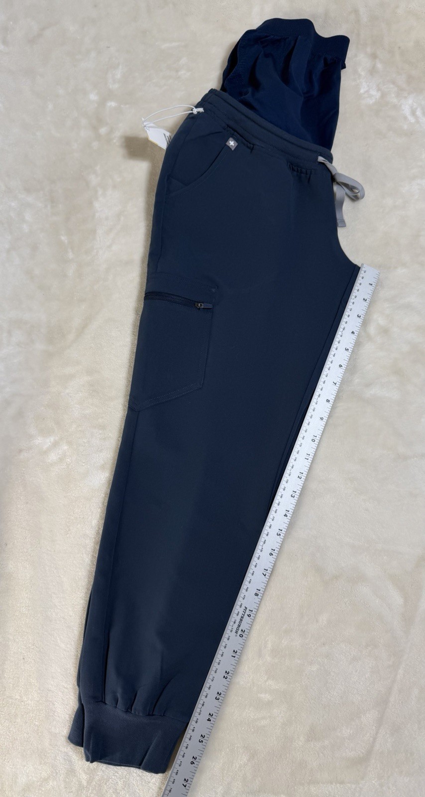 Figs Octavia Womens Maternity Scrub Set Navy Blue Jogger SP Pants V Neck SM Top