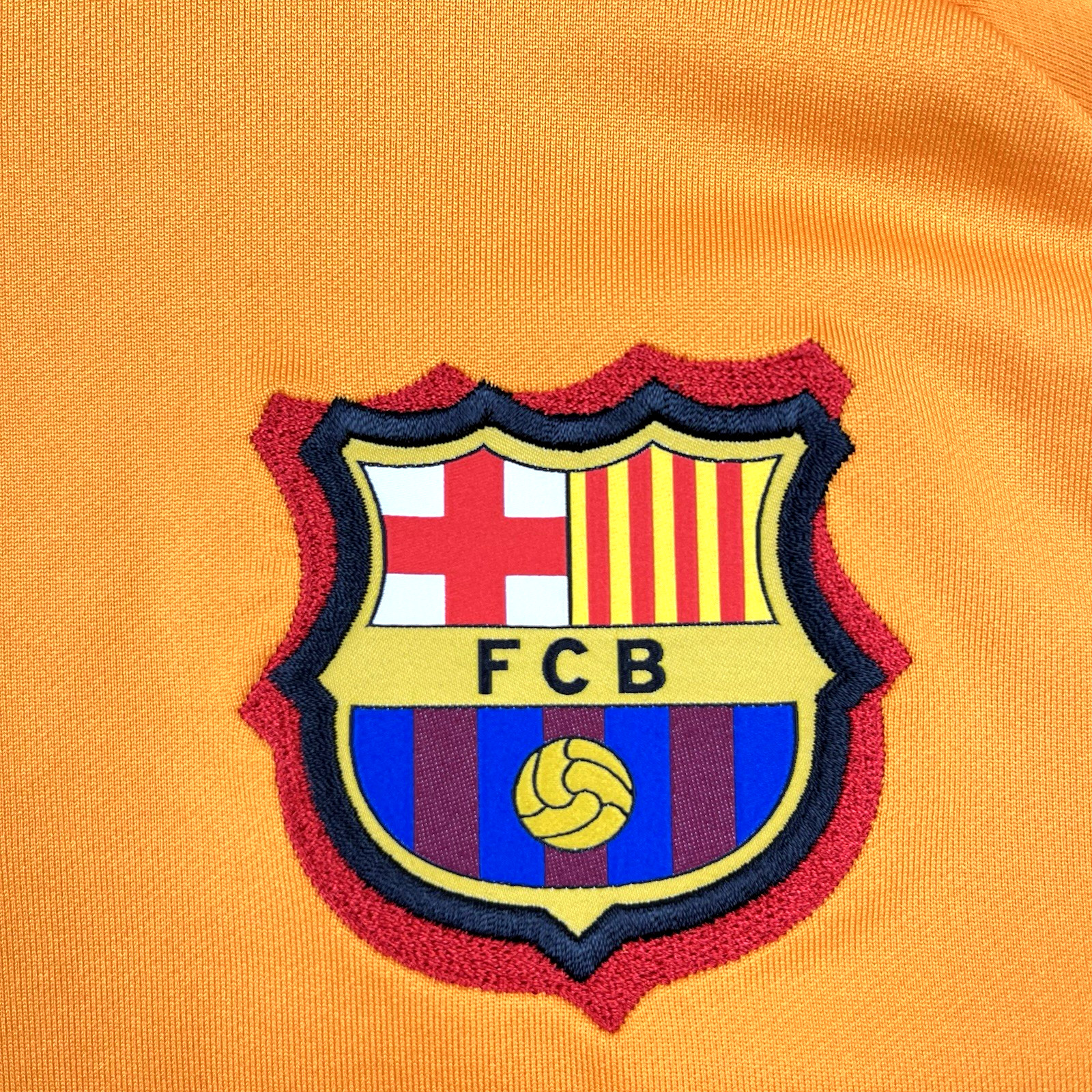 FC Barcelona Nike 21/22 Strike Drill Top Mens Large Orange Dry-Fit Quarter Zip