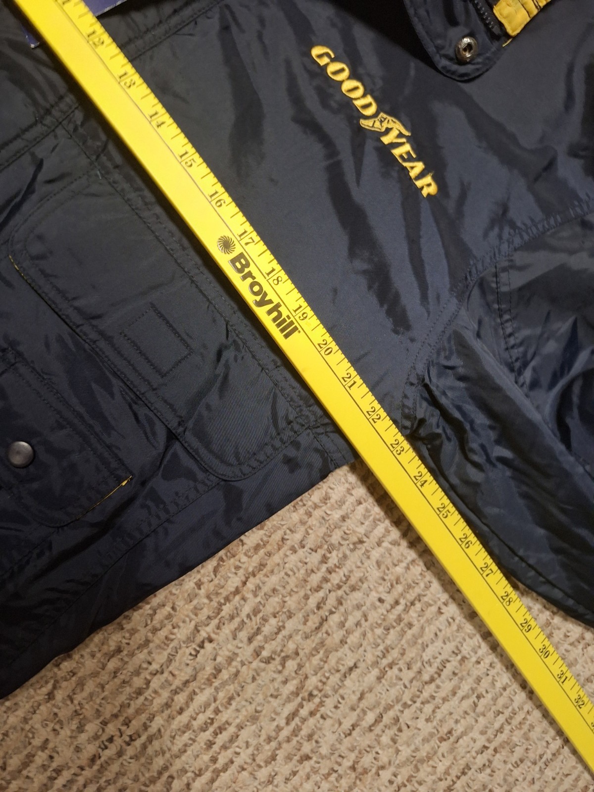 Vintage 90’s Jacket Goodyear Racing M Navy Zip Swingster NWT