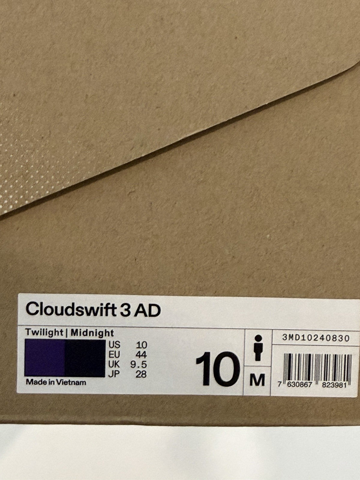 On Cloudswift 3 AD Men’s Size 10 Twilight Midnight