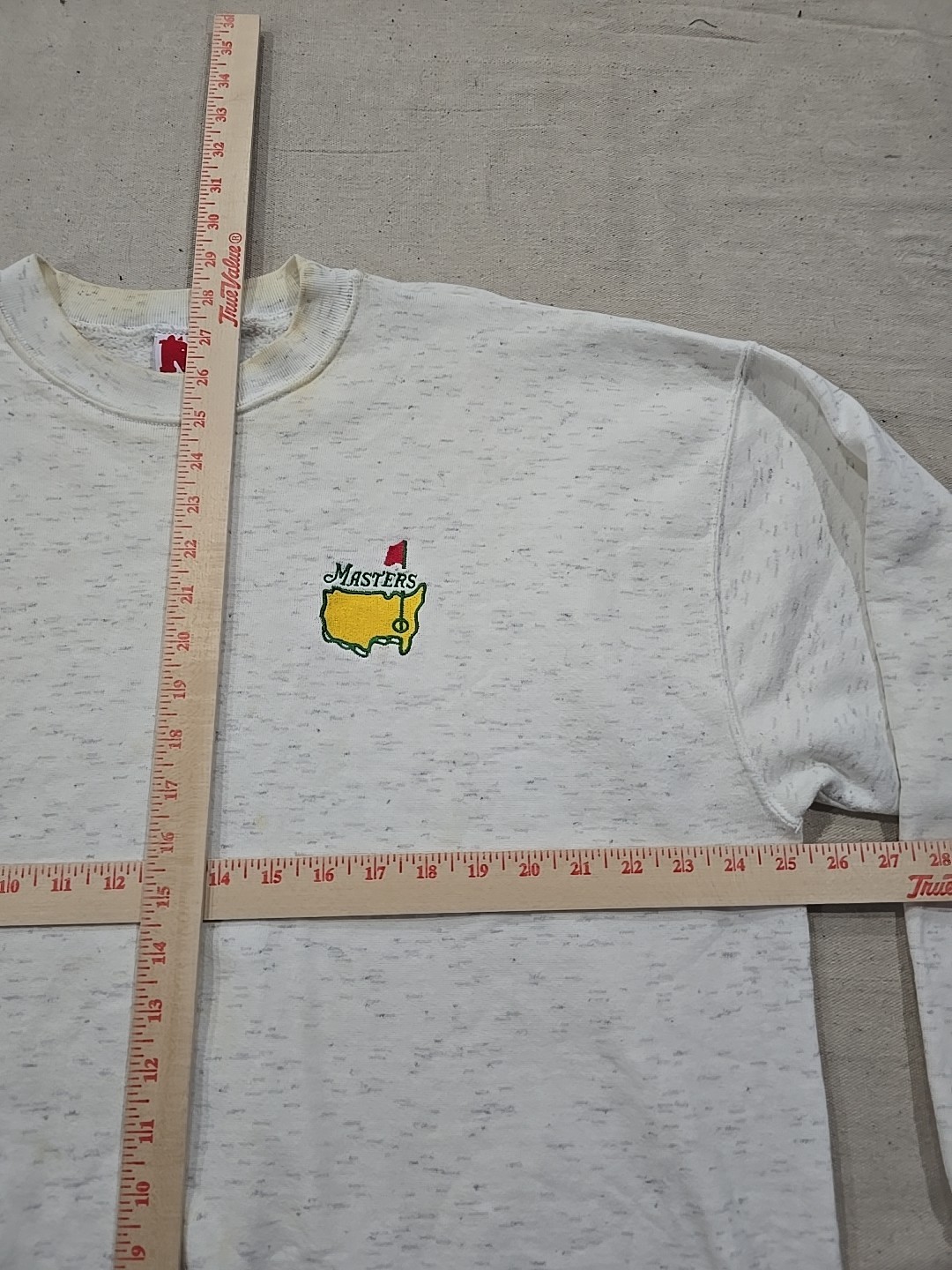 Vintage Masters Golf Sweatshirt Size 2XL White Crewneck Pullover Stained**