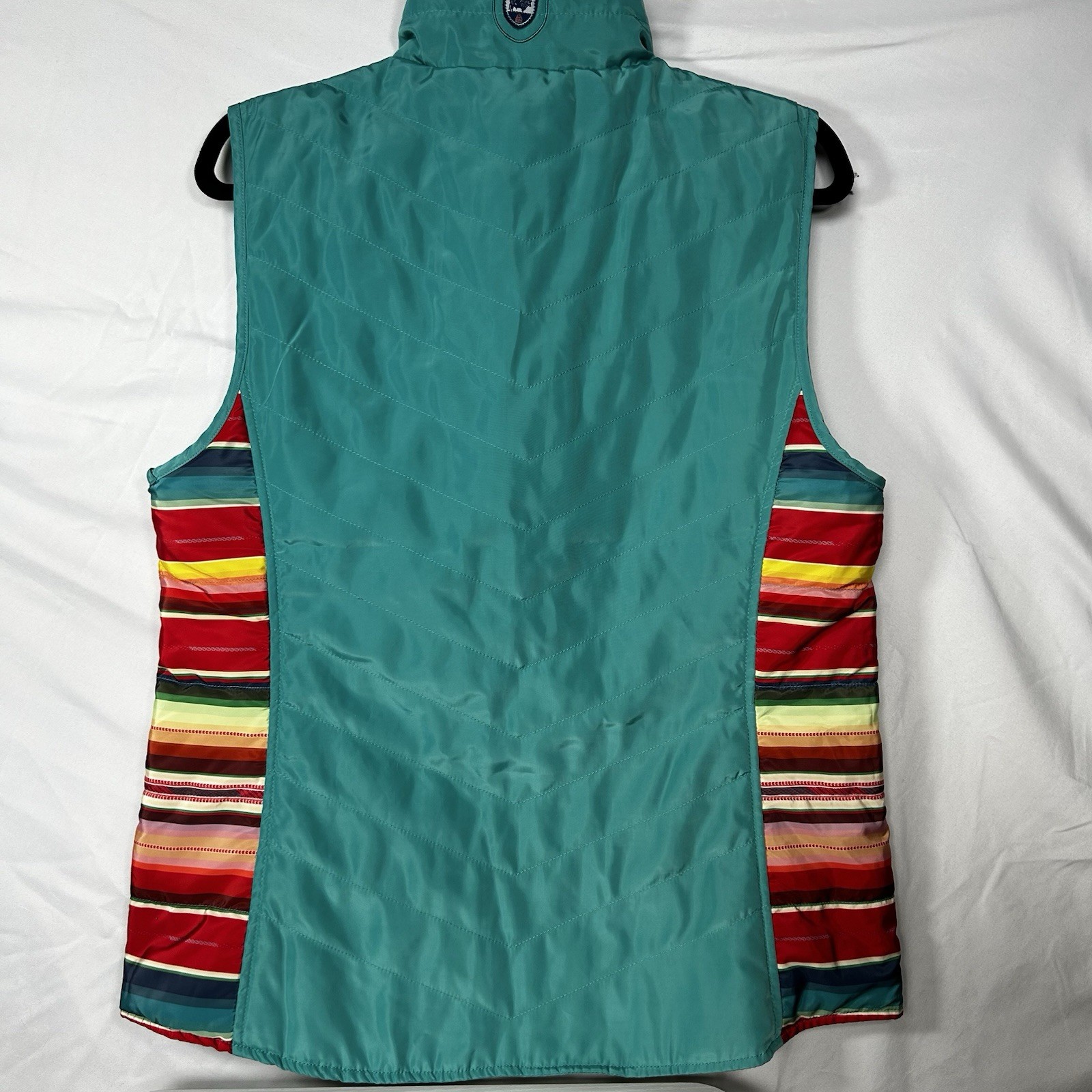 American Quarter Horse Association Embroidered STA Ranch wear Vest Turquoise Lrg