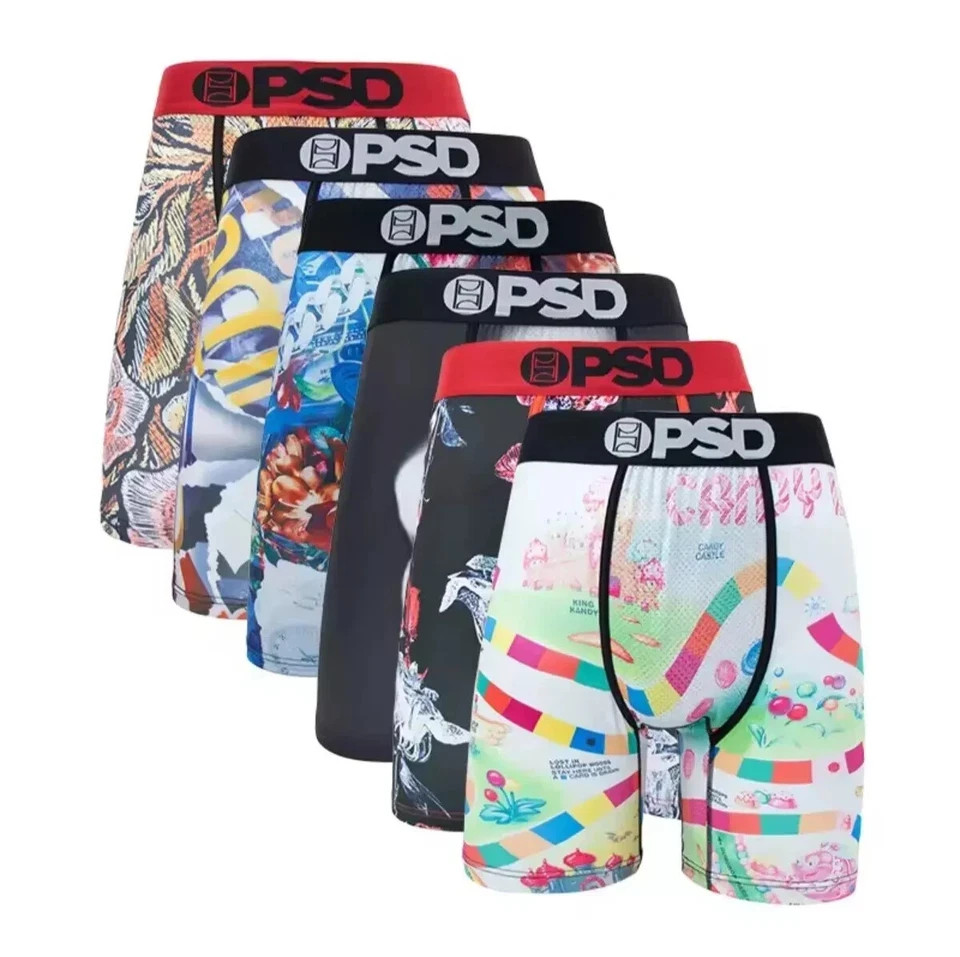6-Piece PSD Underwear Briefs Set – 14 Style Options, Comfortable Men’s Boxers
