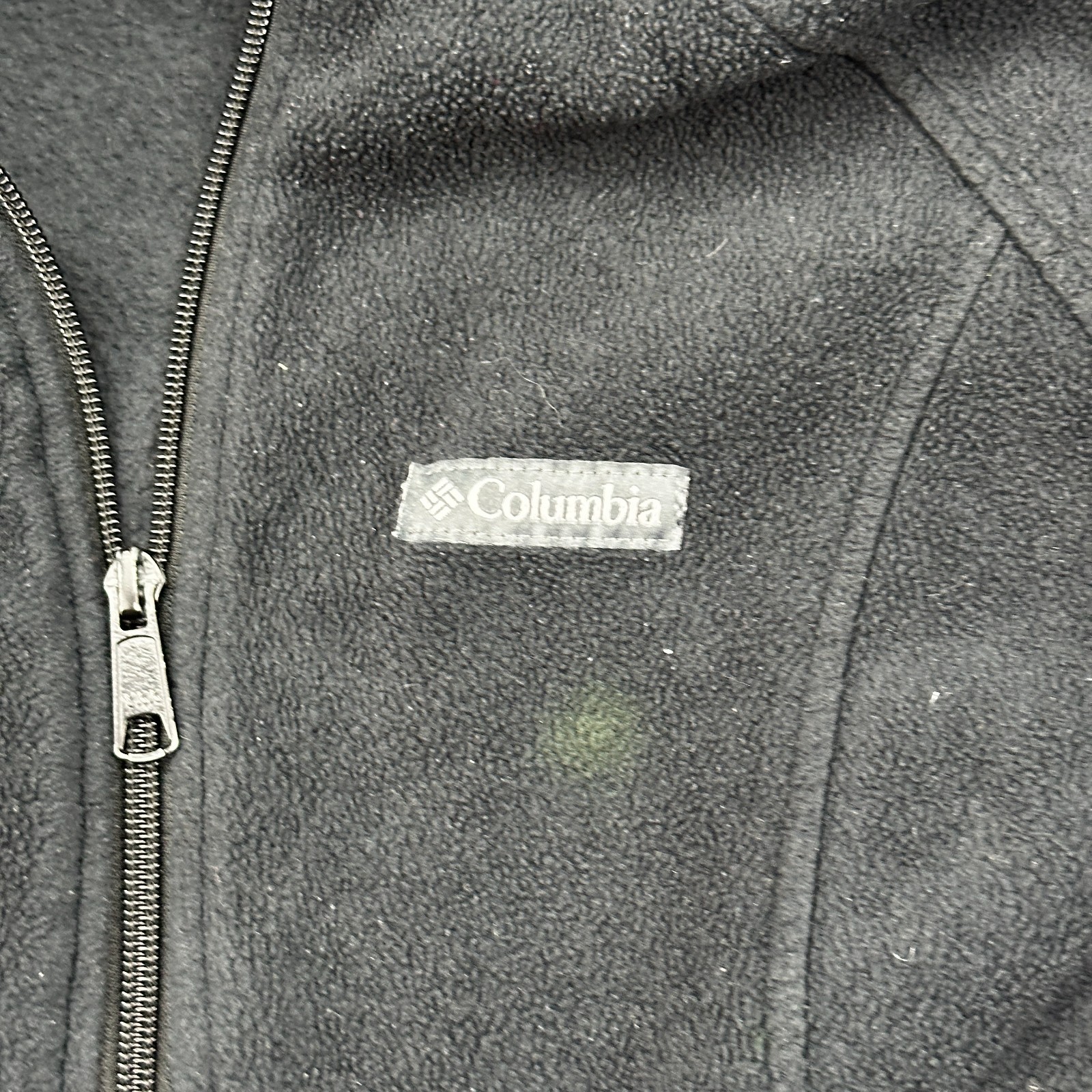 Columbia Sawyer Rapids Fleece Jacket Womens Medium Black Logo Full Zip Outdoor