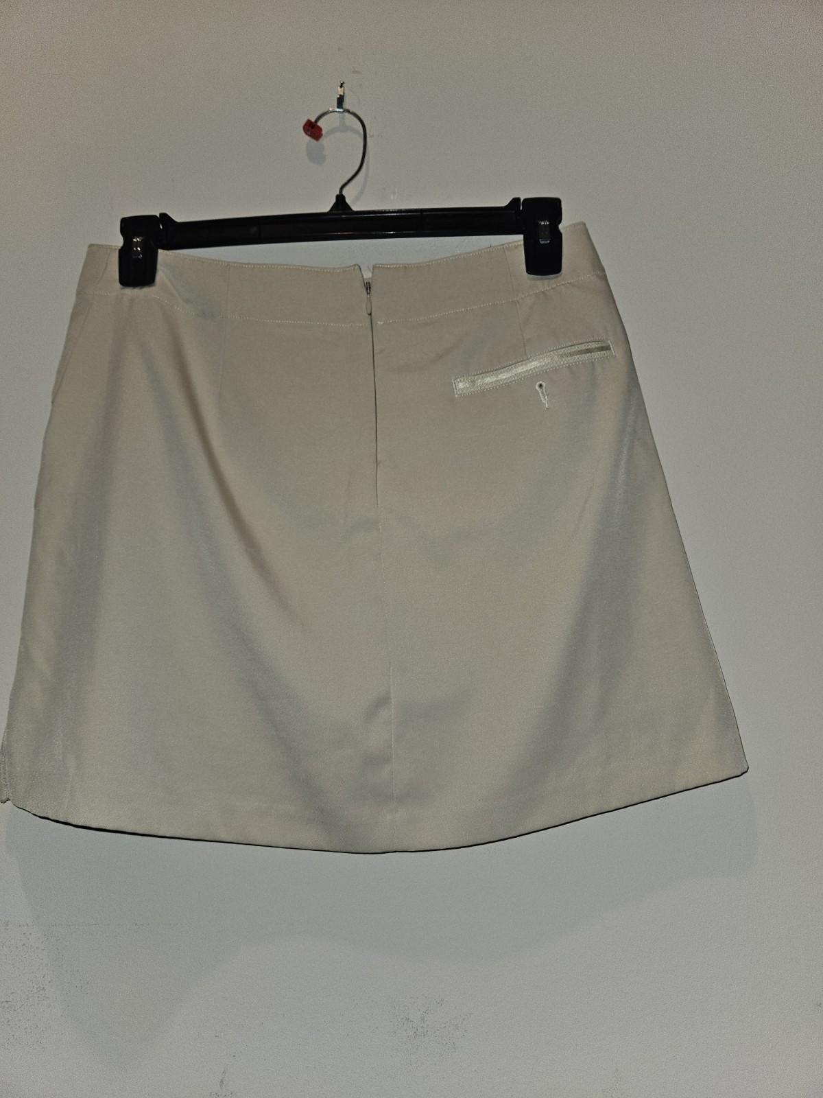 Lucky Brand Women’s Beige Solid Twill Zip Skort Size 8 Lined Stretch Pockets