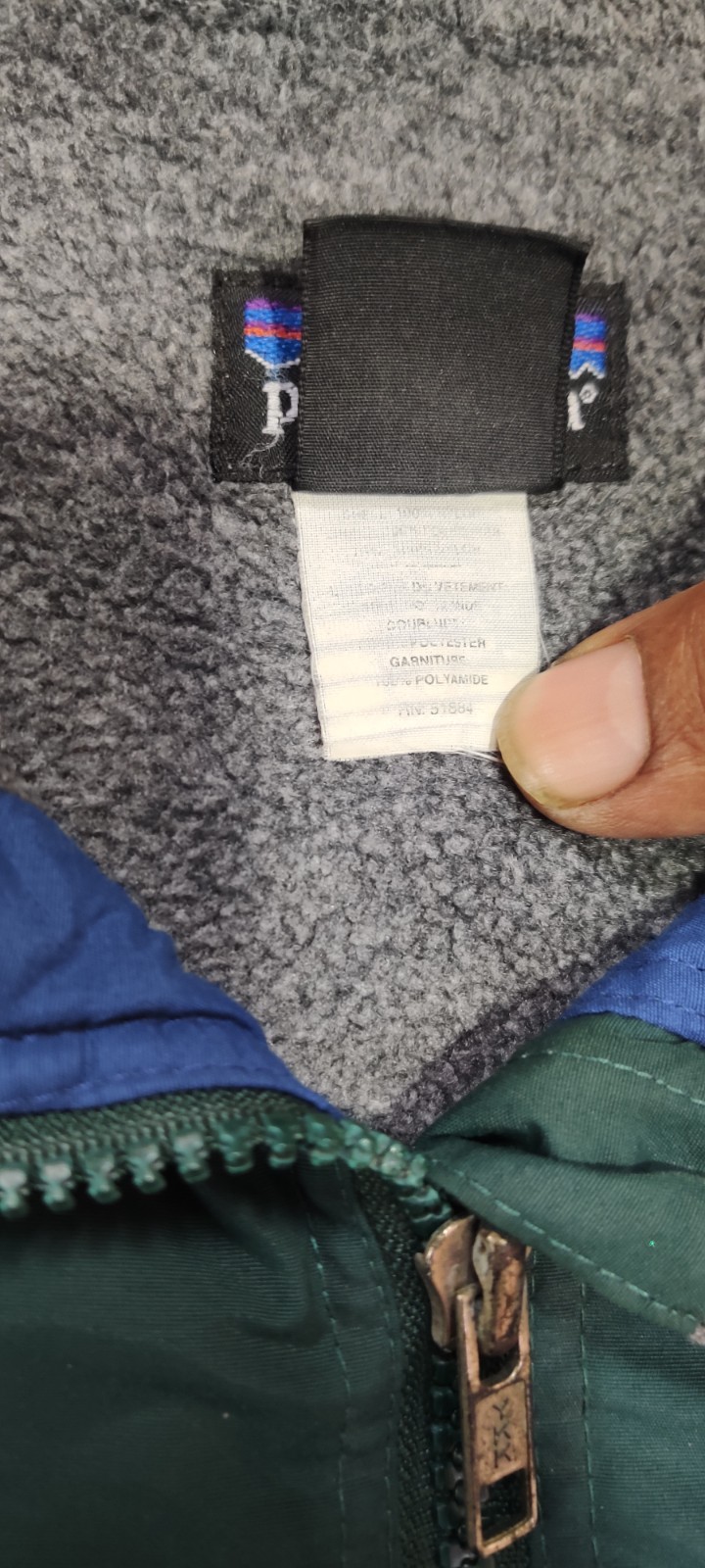 Patagonia Men’s Green Fleece Lined Bomber Jacket Full Zip Outdoor Casual Coat