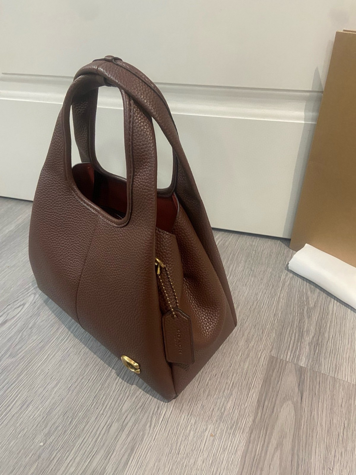COACH CM545 LANA23 Crossbody 2way Shoulder Bag Leather Maple Outlet