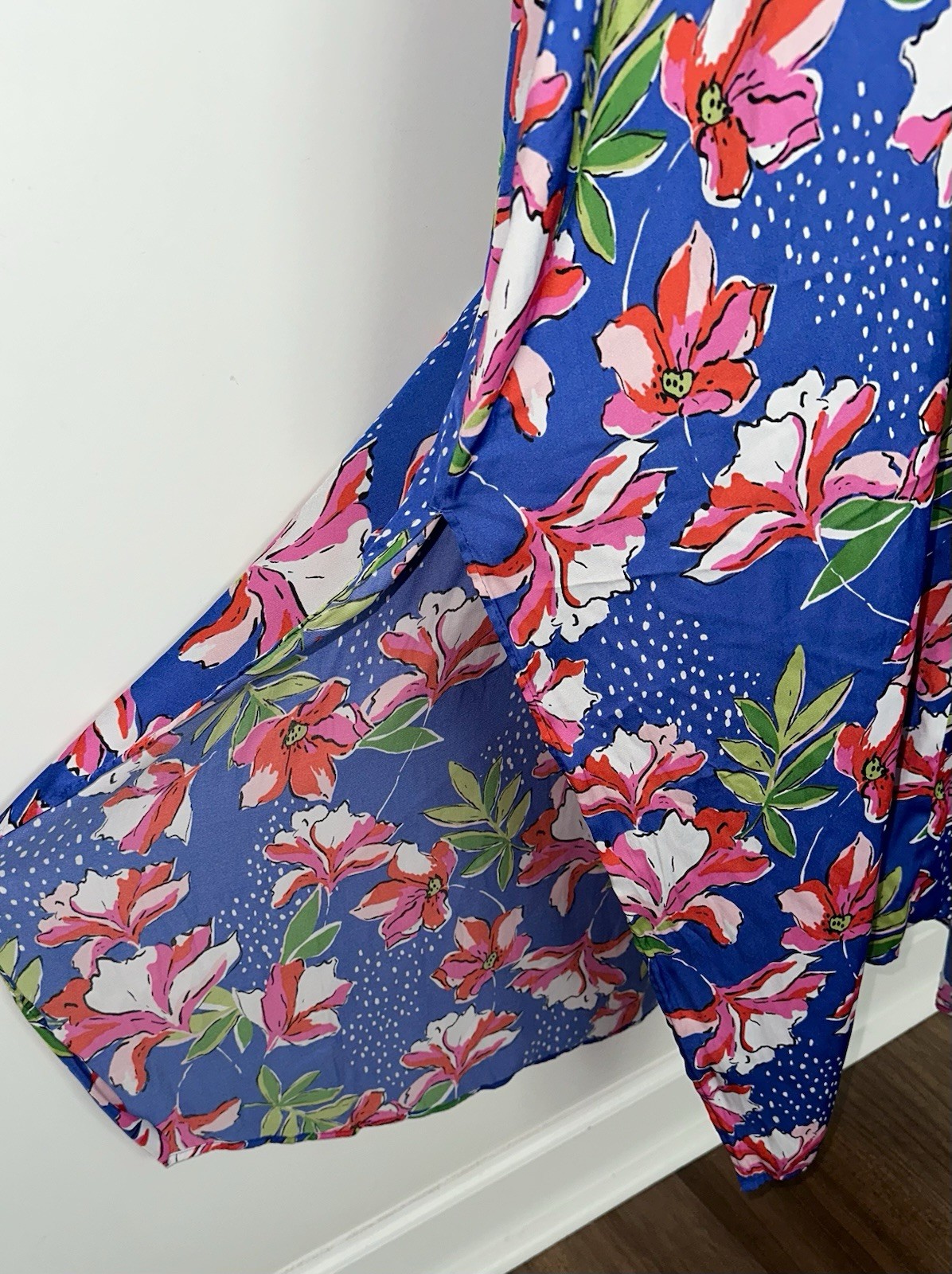 Van Winkle & Co Floral Sleeveless V Neck Maxi Satin Chemise Nightgown Size 1X