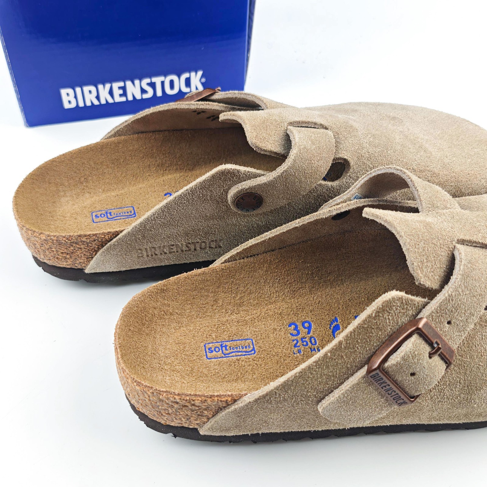 Birkenstock Boston Suede Clog Taupe Narrow/Wide Women’s and Men’s Shoes