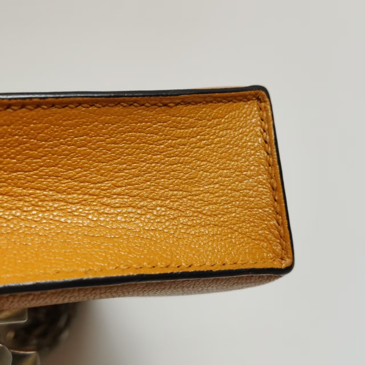 Hermes Verrou Mini 17 Chevre Mysore Soleil 9H Yellow Silver Hardware PHW Auth