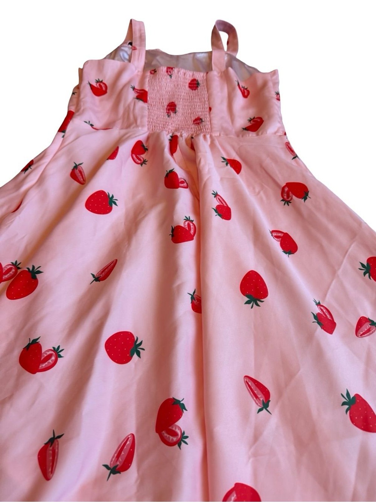 Belle Poque Strawberry Print DressA-Line Retro Pinup Rockabilly Girly Size Large