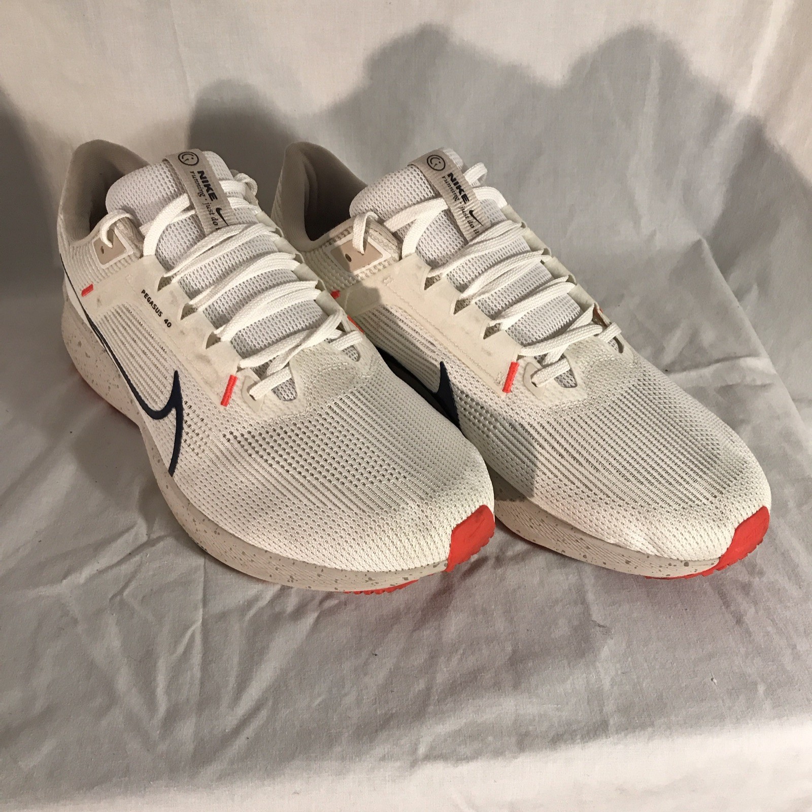 Nike Air Zoom Pegasus 40 Wide Men’s Running Shoes Mesh Low Top White Obsidian