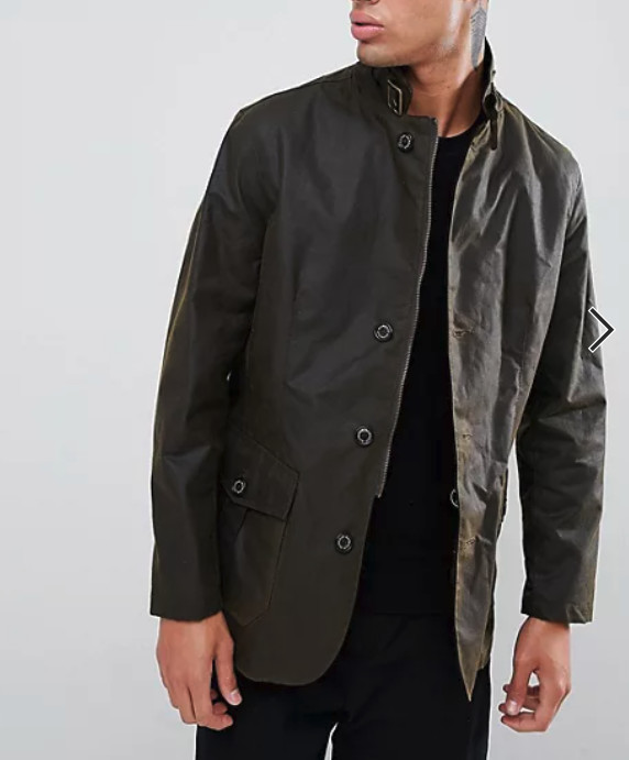 BARBOUR LUTZ Waxed Jacket Olive Rugged Sophistication MSRP$520 British Heritage