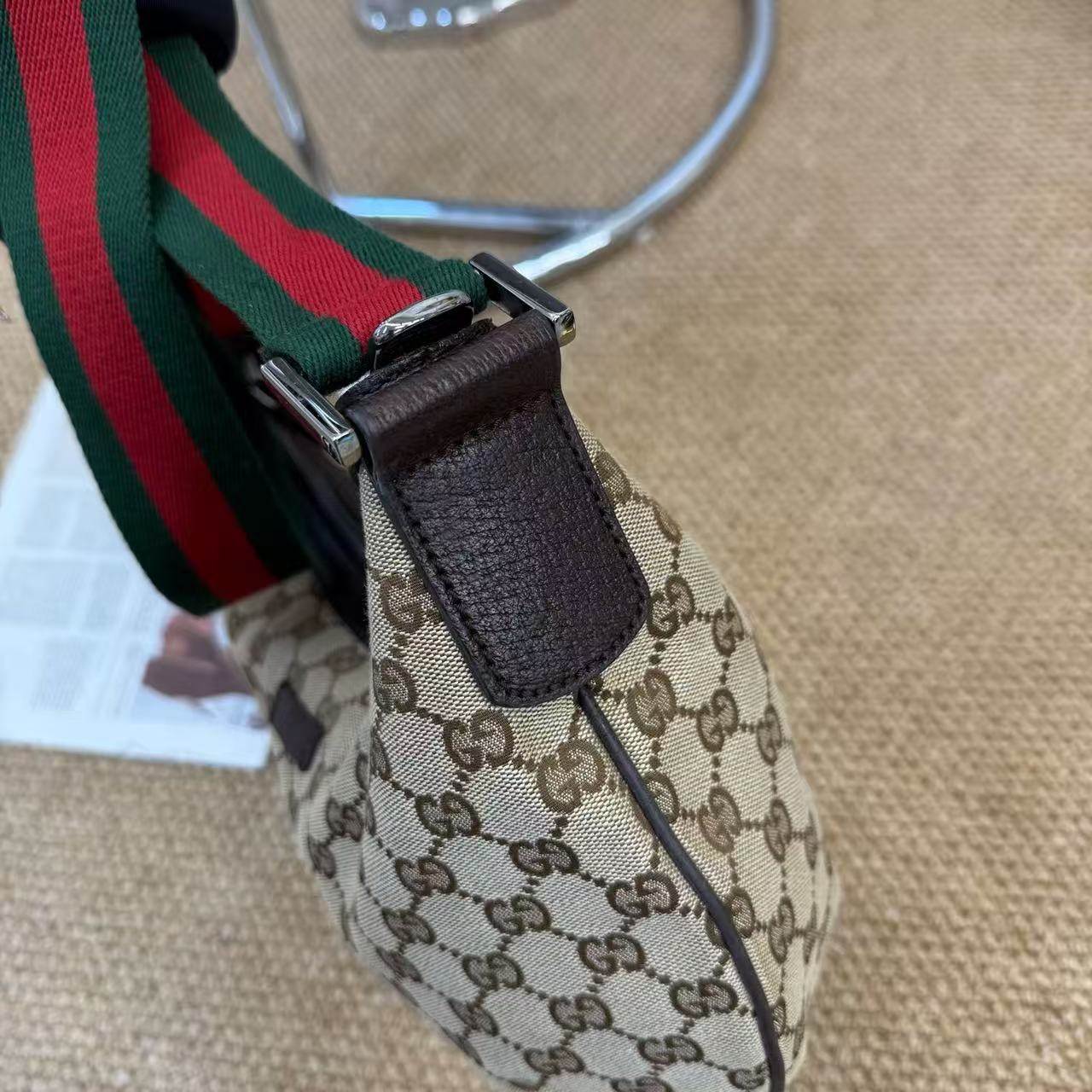 Gucci Half Moon Ophidia Monogram Crossbody GG Canvas