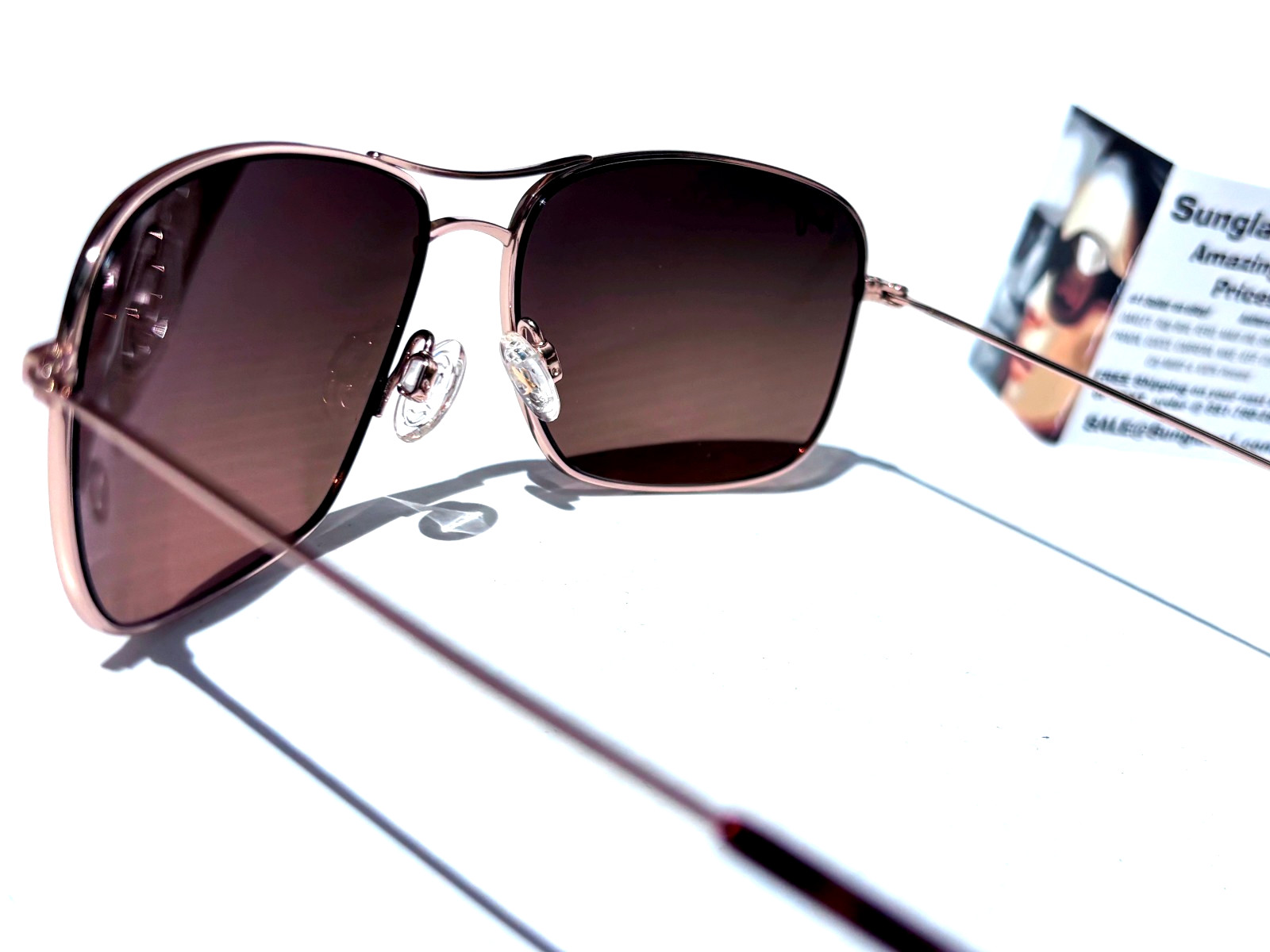 Maui Jim WIKI WIKI Shiny Gold POLARIZED HCL Bronze Lens Sunglass HS246-16