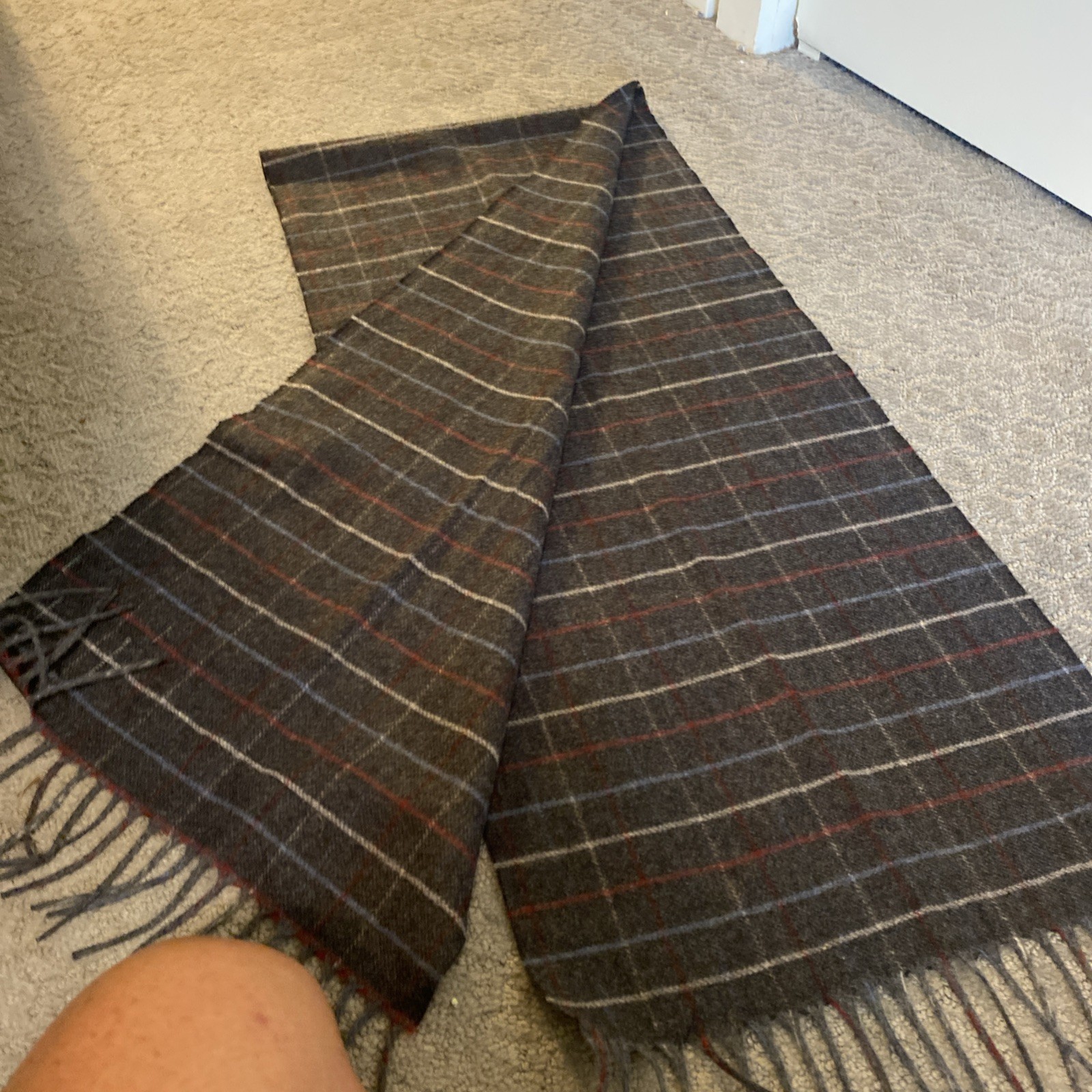 Vintage Pendleton Scarf Striped 100% Virgin Wool Made In USA 12.75” x 56.5” #A