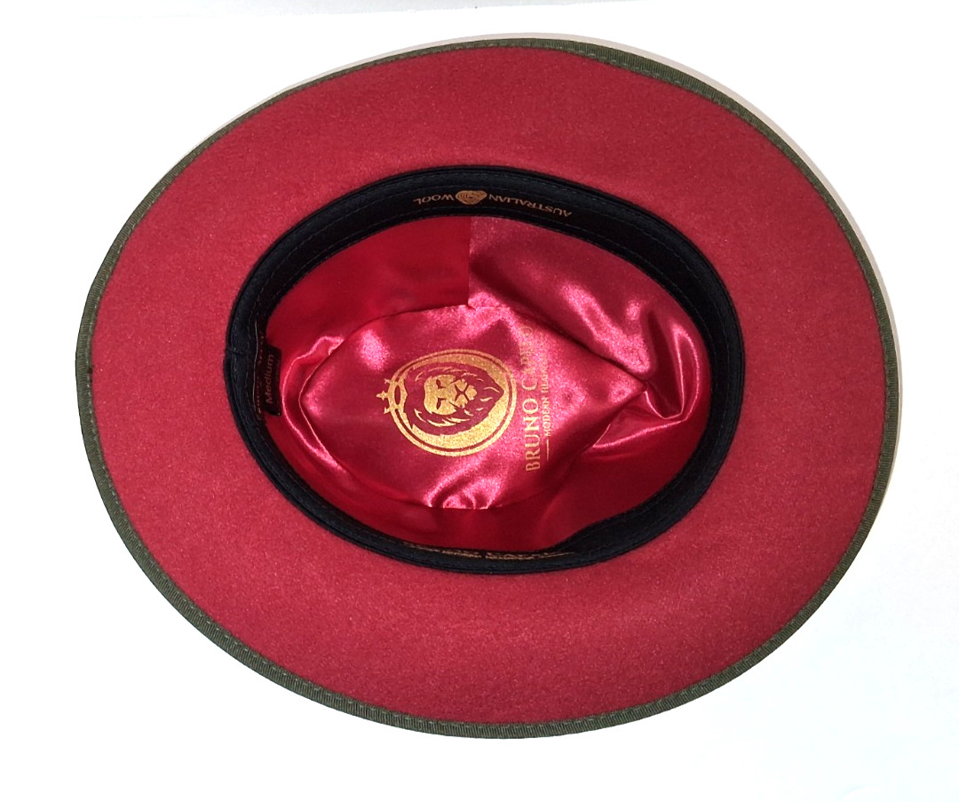 Bruno Capelo Fedora Hat Medium Princeton Collection Sage Green Australian Wool