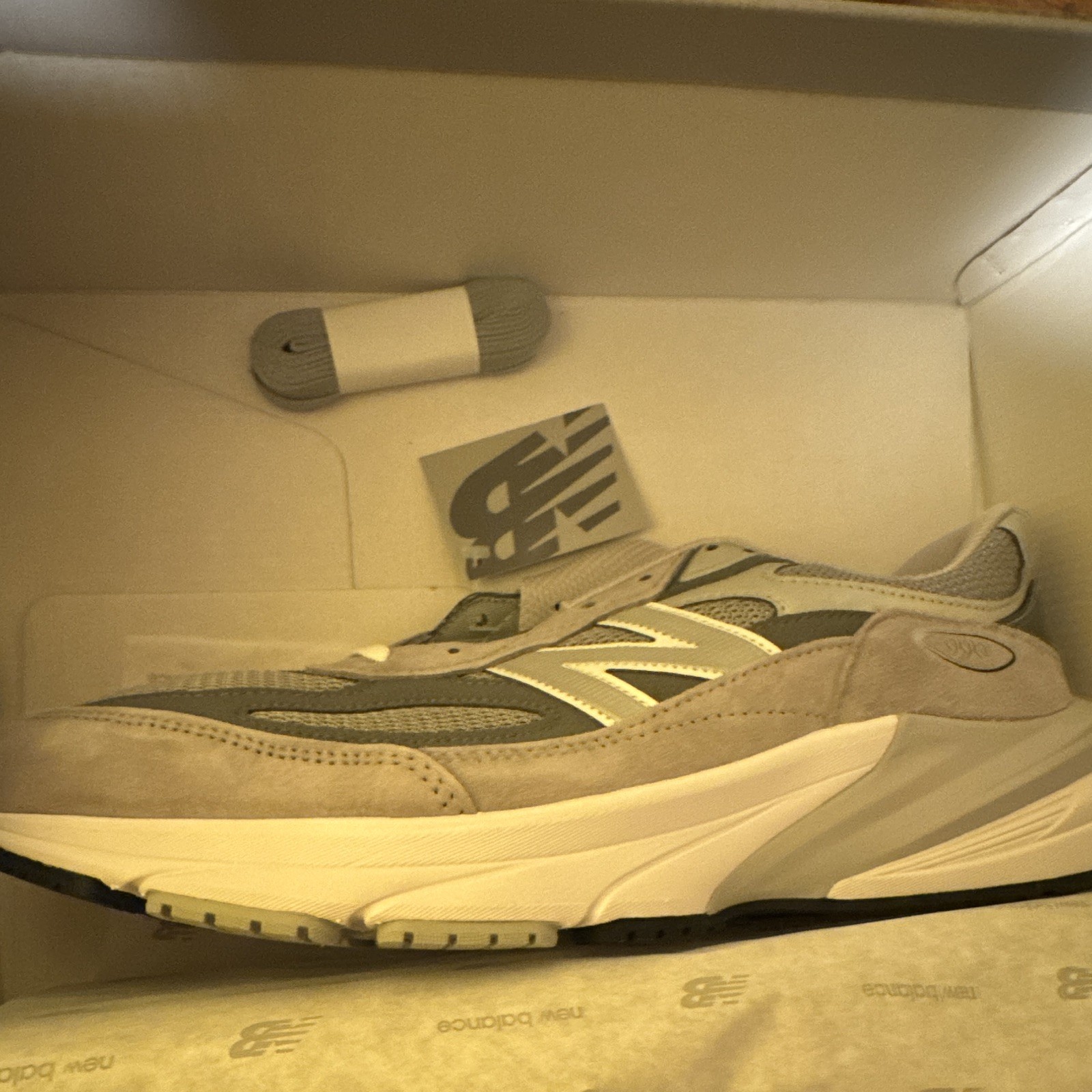 New Balance 990v6 Made in USA M990GL6 Castlerock Gray Suede Mesh Low Top