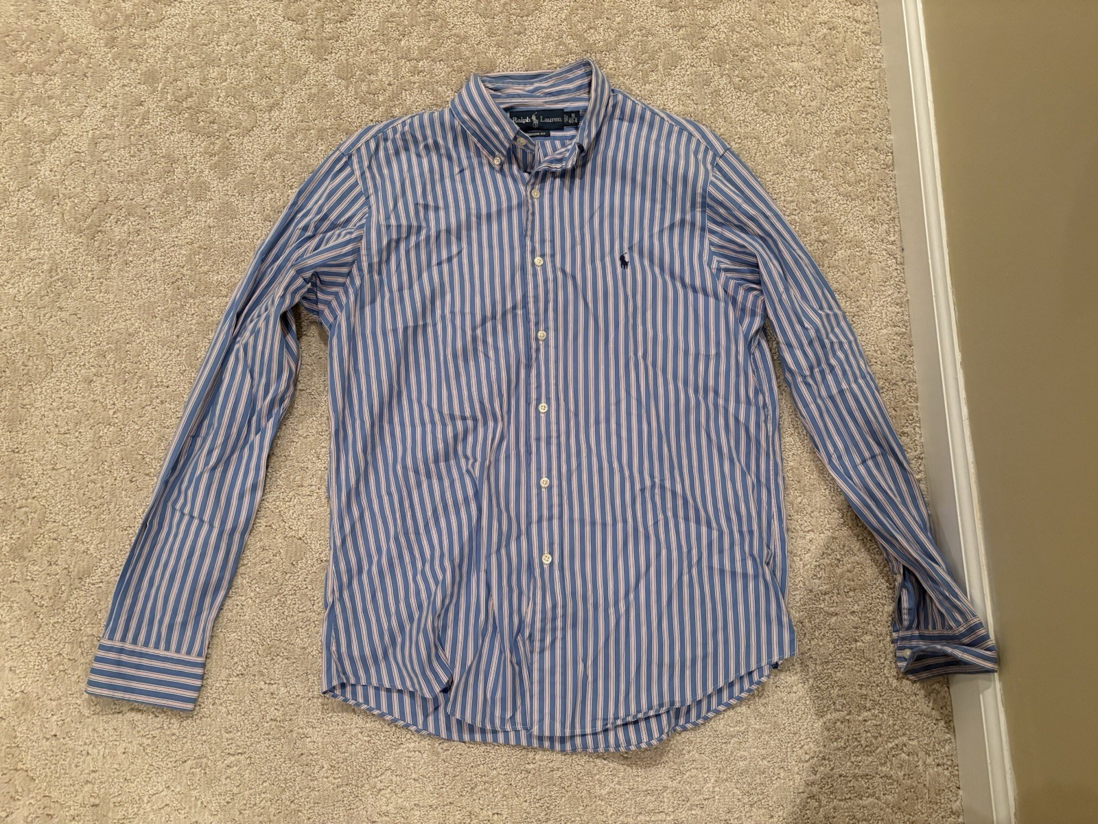 Ralph Lauren Polo Long Sleeve Shirts Classic Fit Men’s Size 16 40 – 41 Lot of 2
