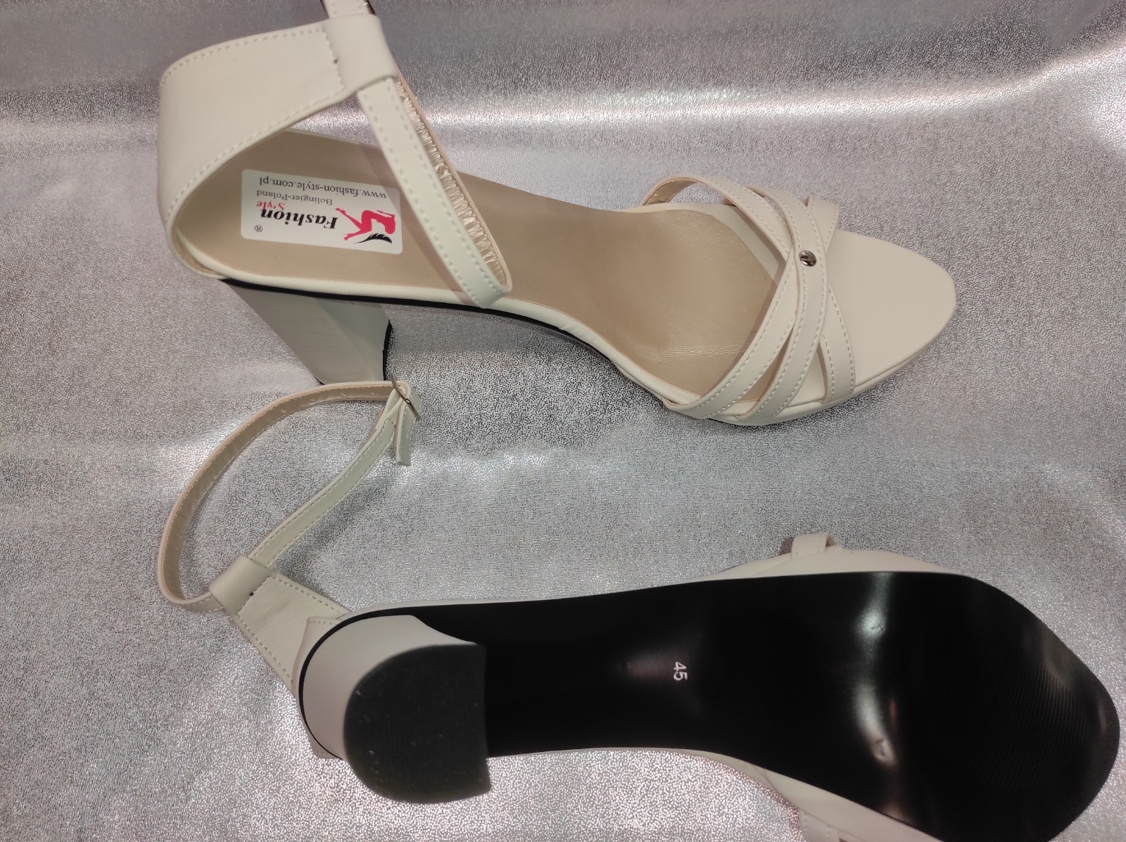 Sandals leather chunky 37 38 39 40 41 42 43 44 45 46 47 platform 2cm heel 13cm PL