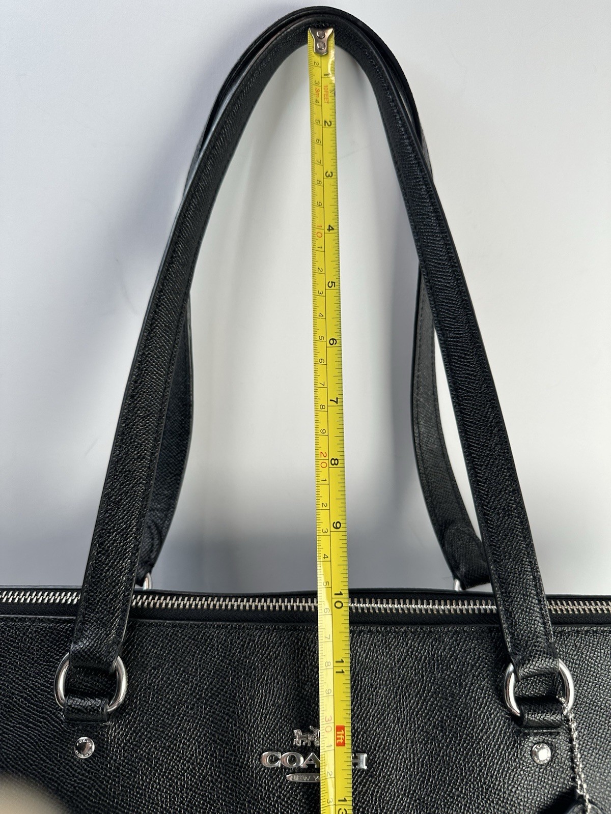 Coach Gallery Tote (F79608) Black Cross Grain Leather Bag – EUC!
