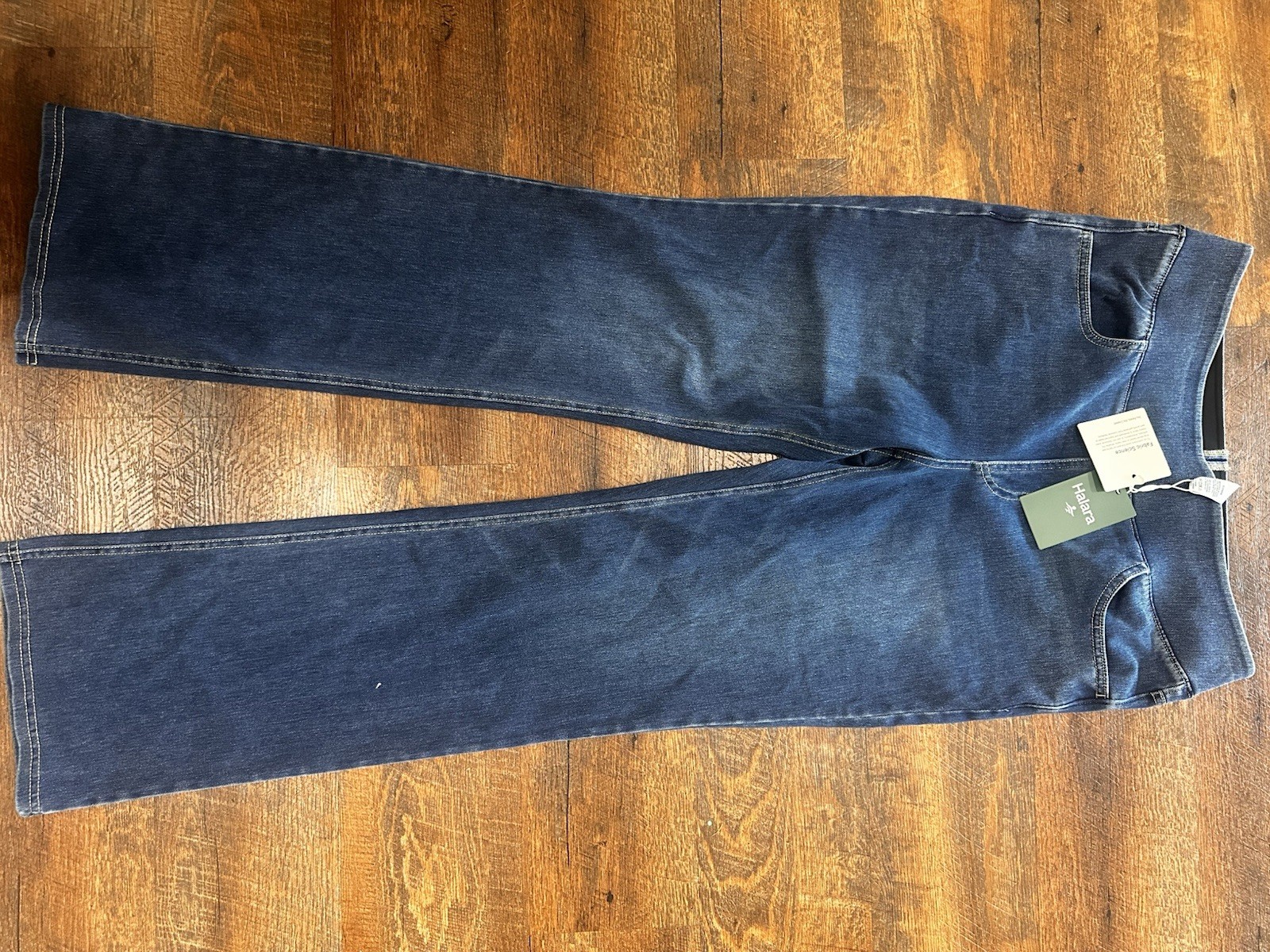 Halara Flex Denim High Rise Skinny Slim Fit Stretch Dark Wash Blue Jeans L